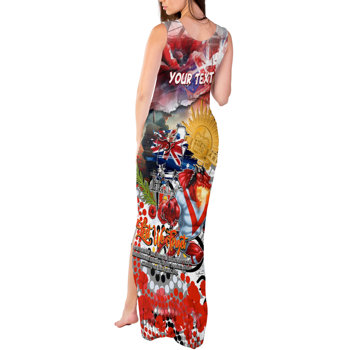 Personalised Australia Rugby Dragons ANZAC Tank Maxi Dress St George Illawarra Scratch Style