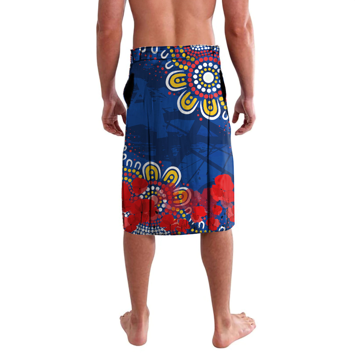 Personalised Australia Rugby Roosters ANZAC Lavalava Sydney Scratch Style