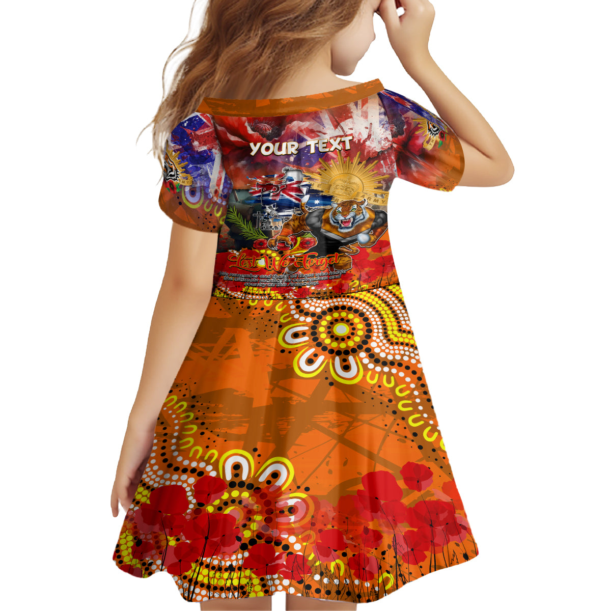 Personalised Australia Rugby Tigers ANZAC Family Matching Tank Maxi Dress and Hawaiian Shirt Wests Scratch Style