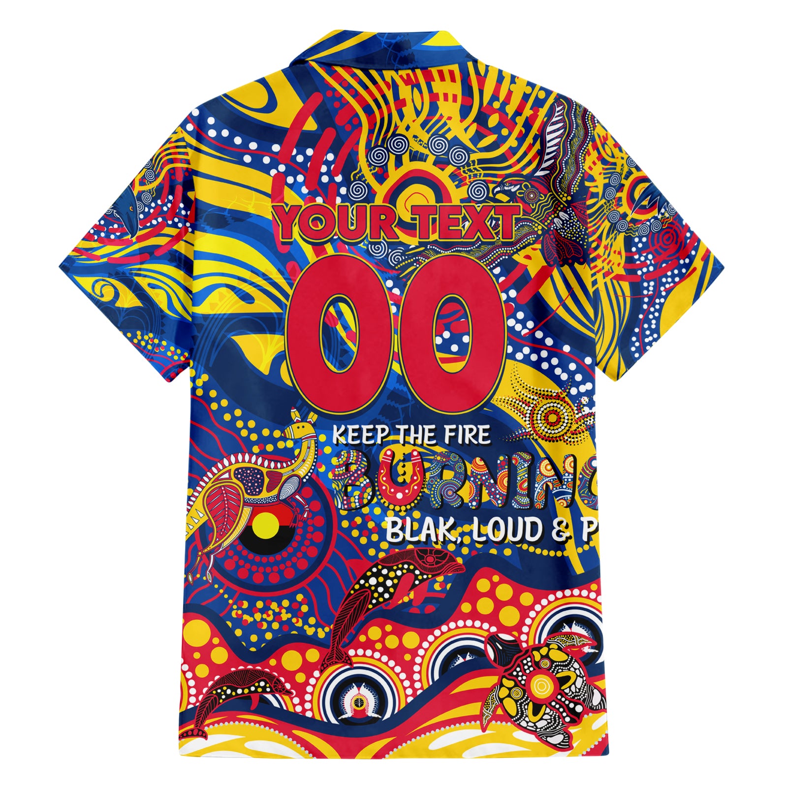 Custom NAIDOC Week 2024 Crows Hawaiian Shirt Aboriginal Animals Keep The Fire Burning - Vibe Hoodie Shop