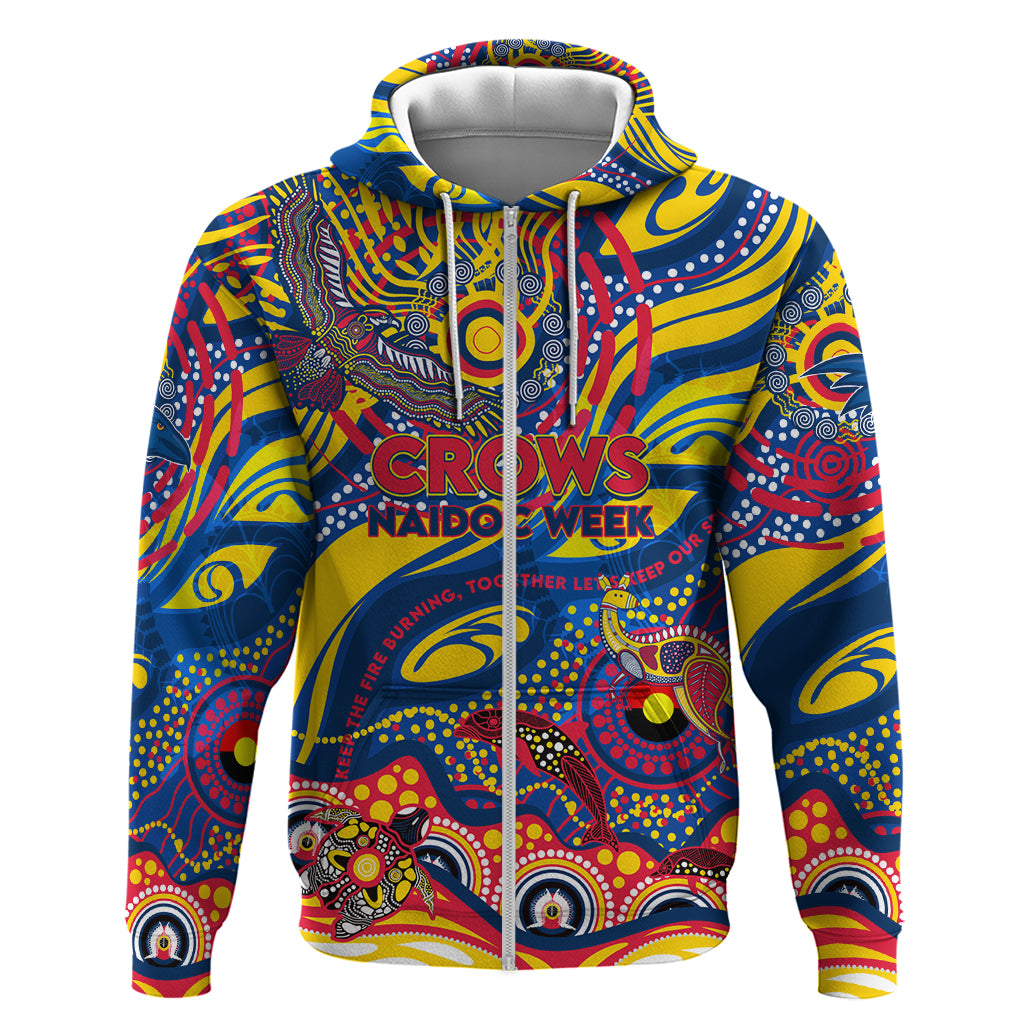 Custom NAIDOC Week 2024 Crows Hoodie Aboriginal Animals Keep The Fire Burning - Vibe Hoodie Shop