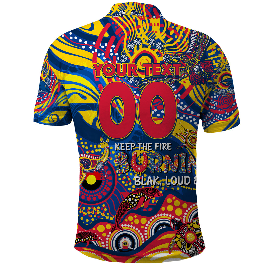 Custom NAIDOC Week 2024 Crows Polo Shirt Aboriginal Animals Keep The Fire Burning - Vibe Hoodie Shop