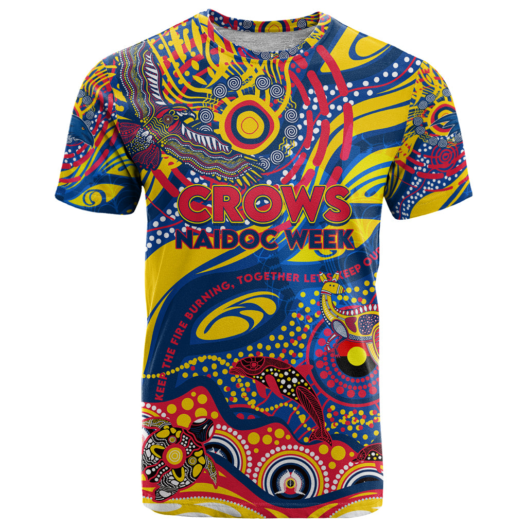 Custom NAIDOC Week 2024 Crows T Shirt Aboriginal Animals Keep The Fire Burning - Vibe Hoodie Shop