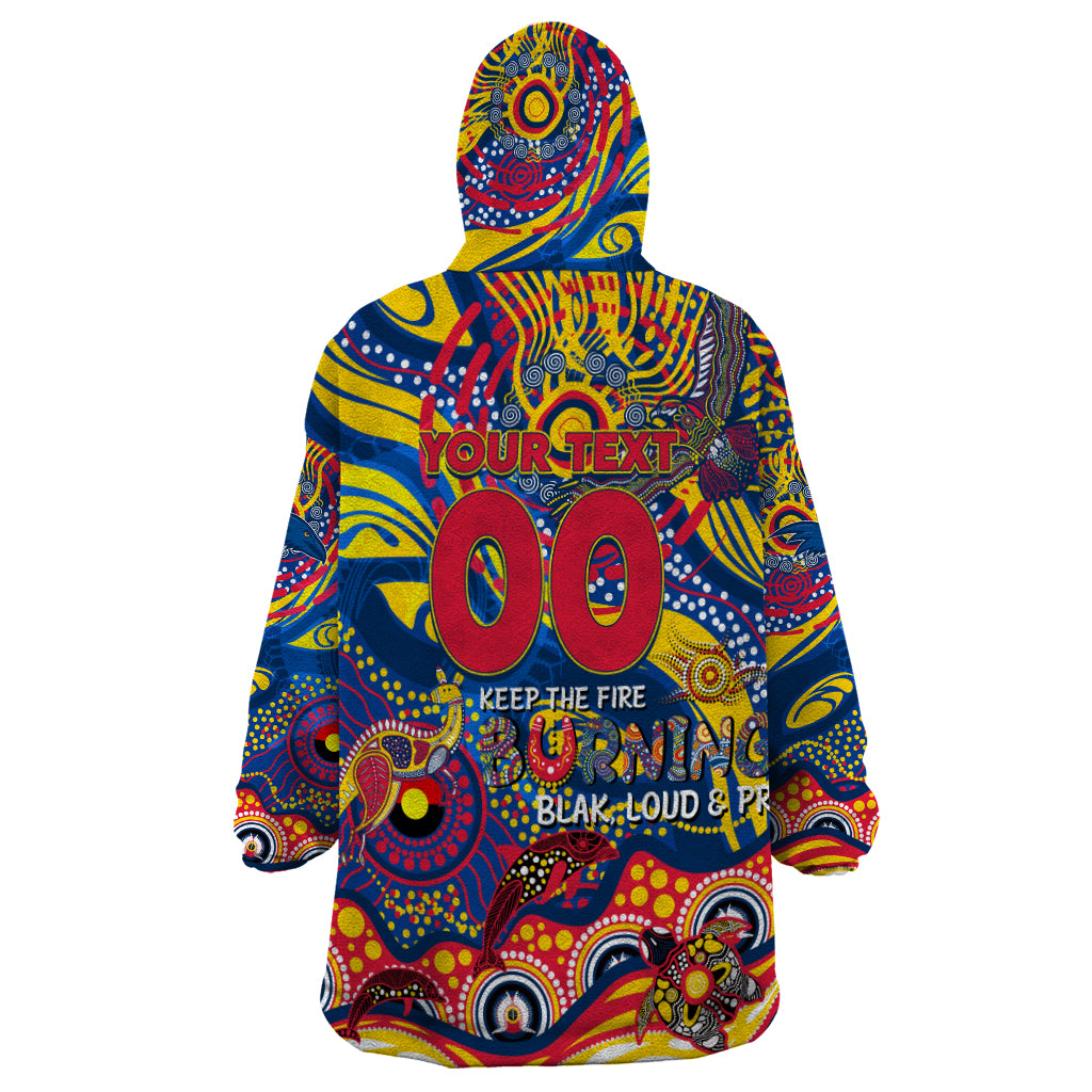 Custom NAIDOC Week 2024 Crows Wearable Blanket Hoodie Aboriginal Animals Keep The Fire Burning - Vibe Hoodie Shop