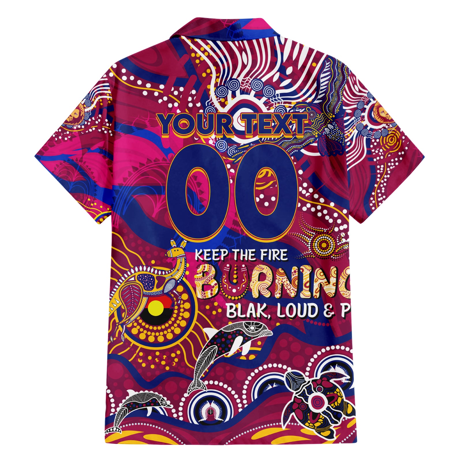 Custom NAIDOC Week 2024 Lions Hawaiian Shirt Aboriginal Animals Keep The Fire Burning - Vibe Hoodie Shop