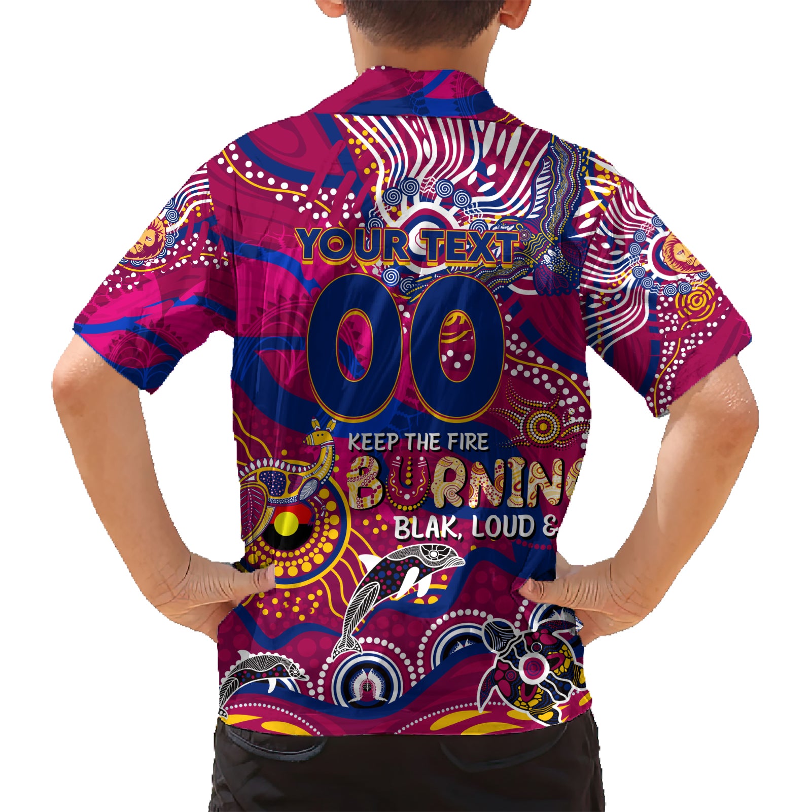 Custom NAIDOC Week 2024 Lions Hawaiian Shirt Aboriginal Animals Keep The Fire Burning - Vibe Hoodie Shop