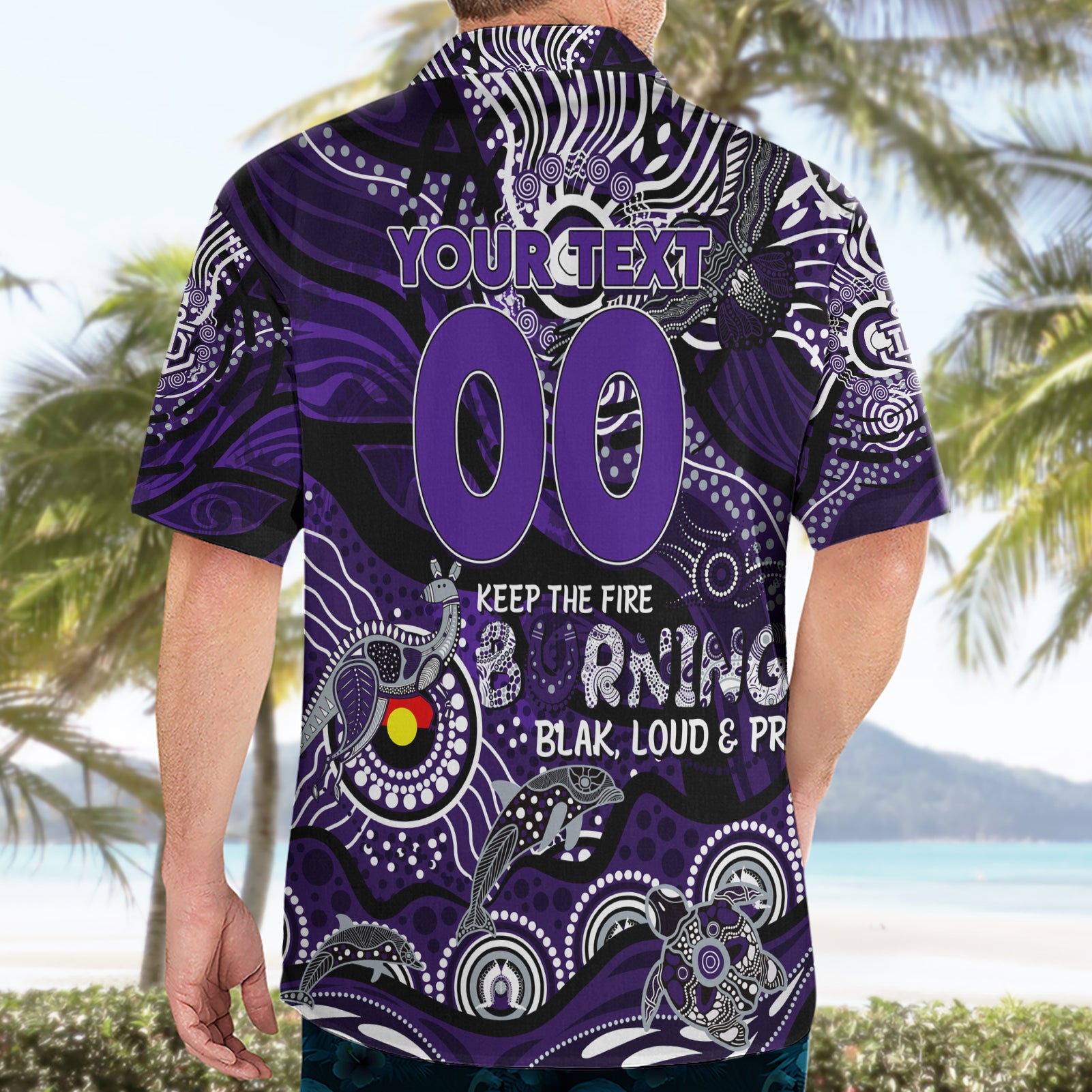 Custom NAIDOC Week 2024 Freo Hawaiian Shirt Aboriginal Animals Keep The Fire Burning - Vibe Hoodie Shop