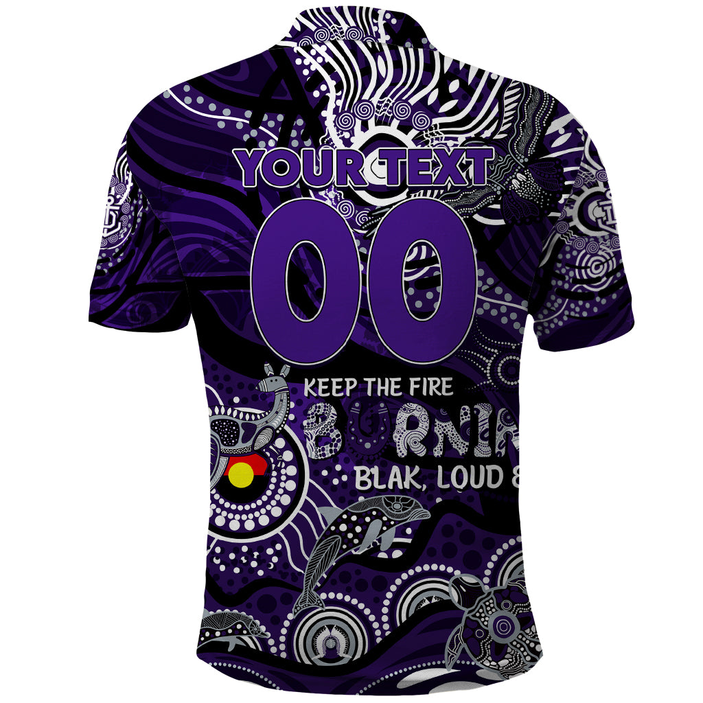Custom NAIDOC Week 2024 Freo Polo Shirt Aboriginal Animals Keep The Fire Burning - Vibe Hoodie Shop