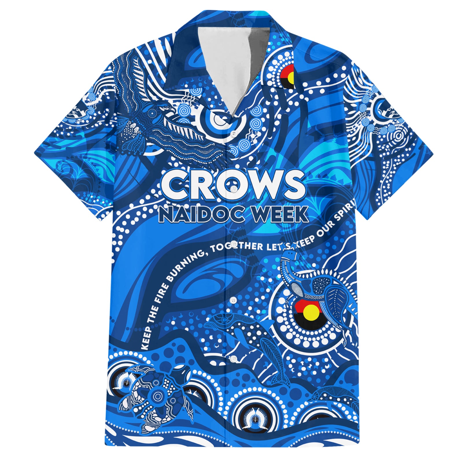 Custom NAIDOC Week 2024 Cats Hawaiian Shirt Aboriginal Animals Keep The Fire Burning - Vibe Hoodie Shop