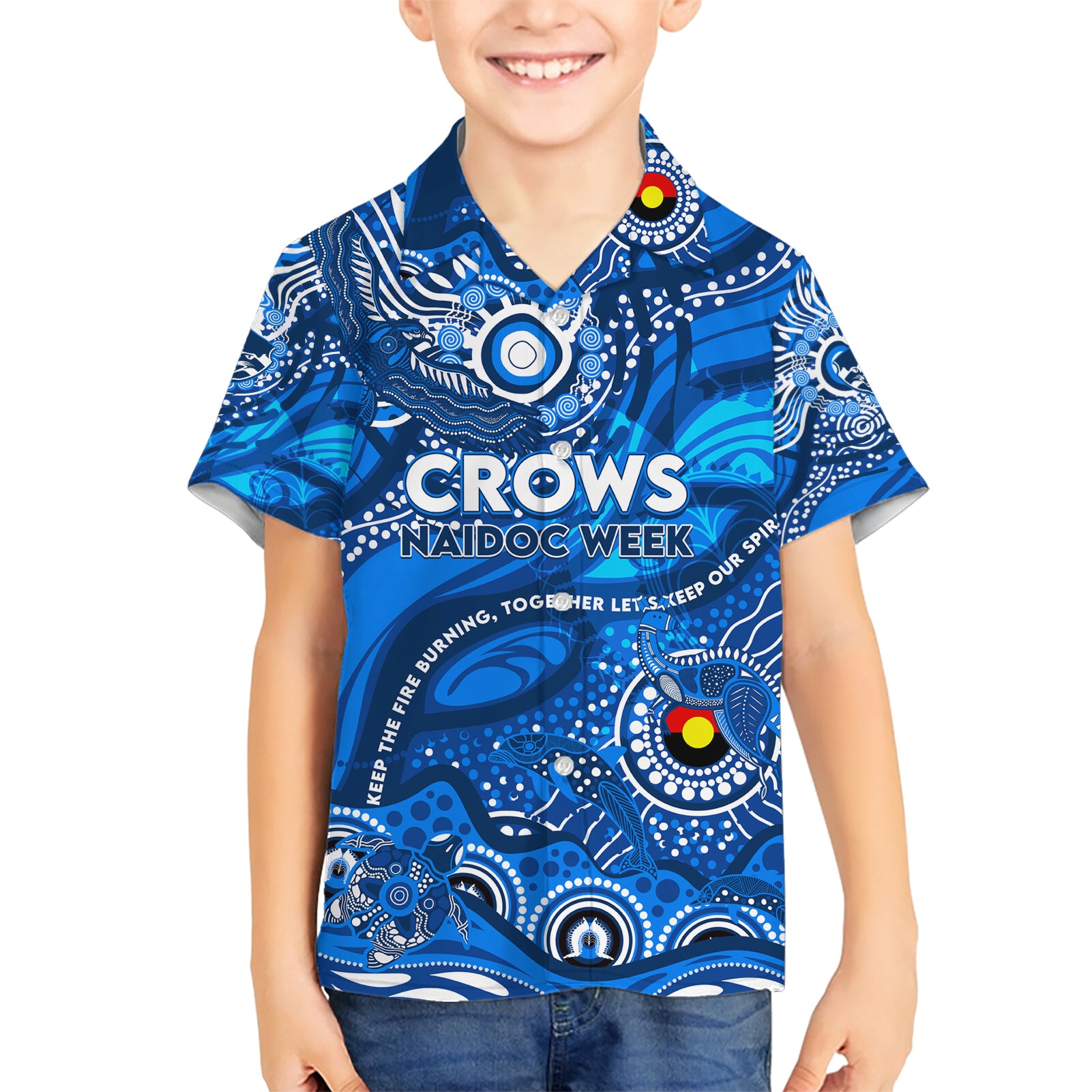 Custom NAIDOC Week 2024 Cats Hawaiian Shirt Aboriginal Animals Keep The Fire Burning - Vibe Hoodie Shop