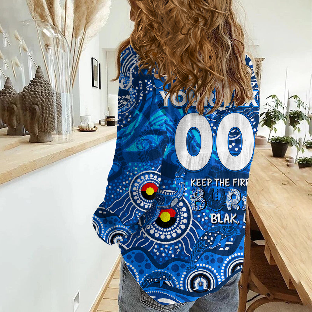 Custom NAIDOC Week 2024 Cats Women Casual Shirt Aboriginal Animals Keep The Fire Burning - Vibe Hoodie Shop