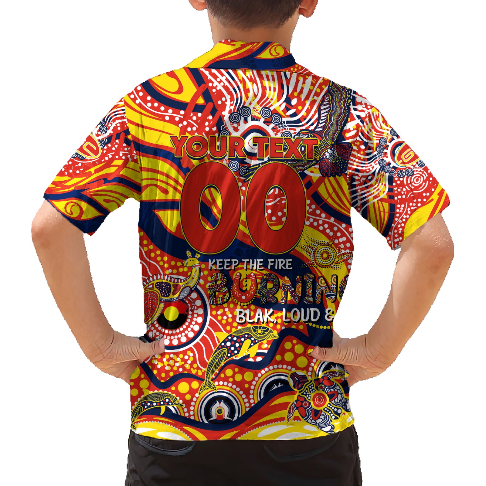 Custom NAIDOC Week 2024 Sunnies Hawaiian Shirt Aboriginal Animals Keep The Fire Burning - Vibe Hoodie Shop