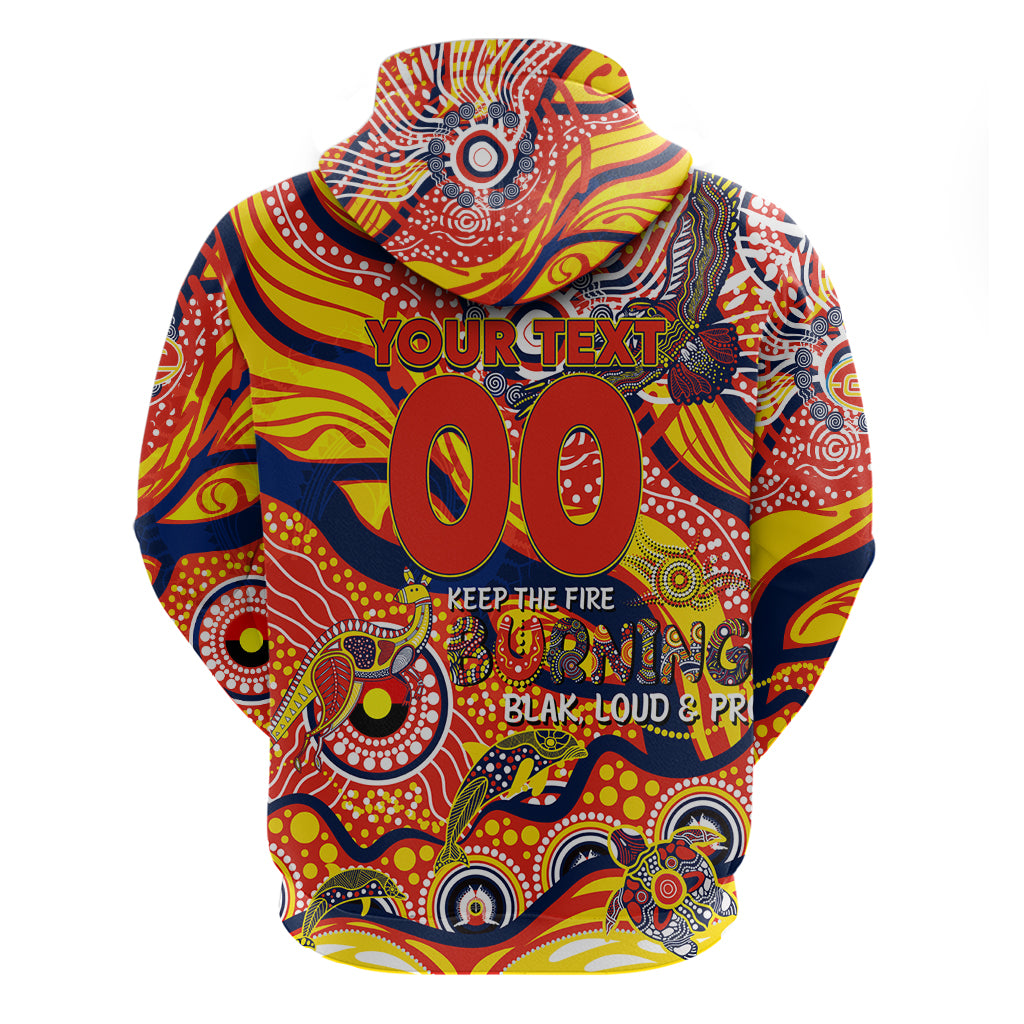 Custom NAIDOC Week 2024 Sunnies Hoodie Aboriginal Animals Keep The Fire Burning - Vibe Hoodie Shop