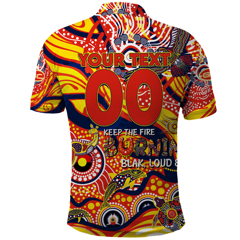 Custom NAIDOC Week 2024 Sunnies Polo Shirt Aboriginal Animals Keep The Fire Burning - Vibe Hoodie Shop