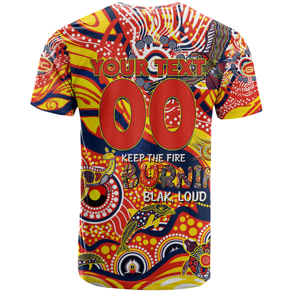 Custom NAIDOC Week 2024 Sunnies T Shirt Aboriginal Animals Keep The Fire Burning - Vibe Hoodie Shop