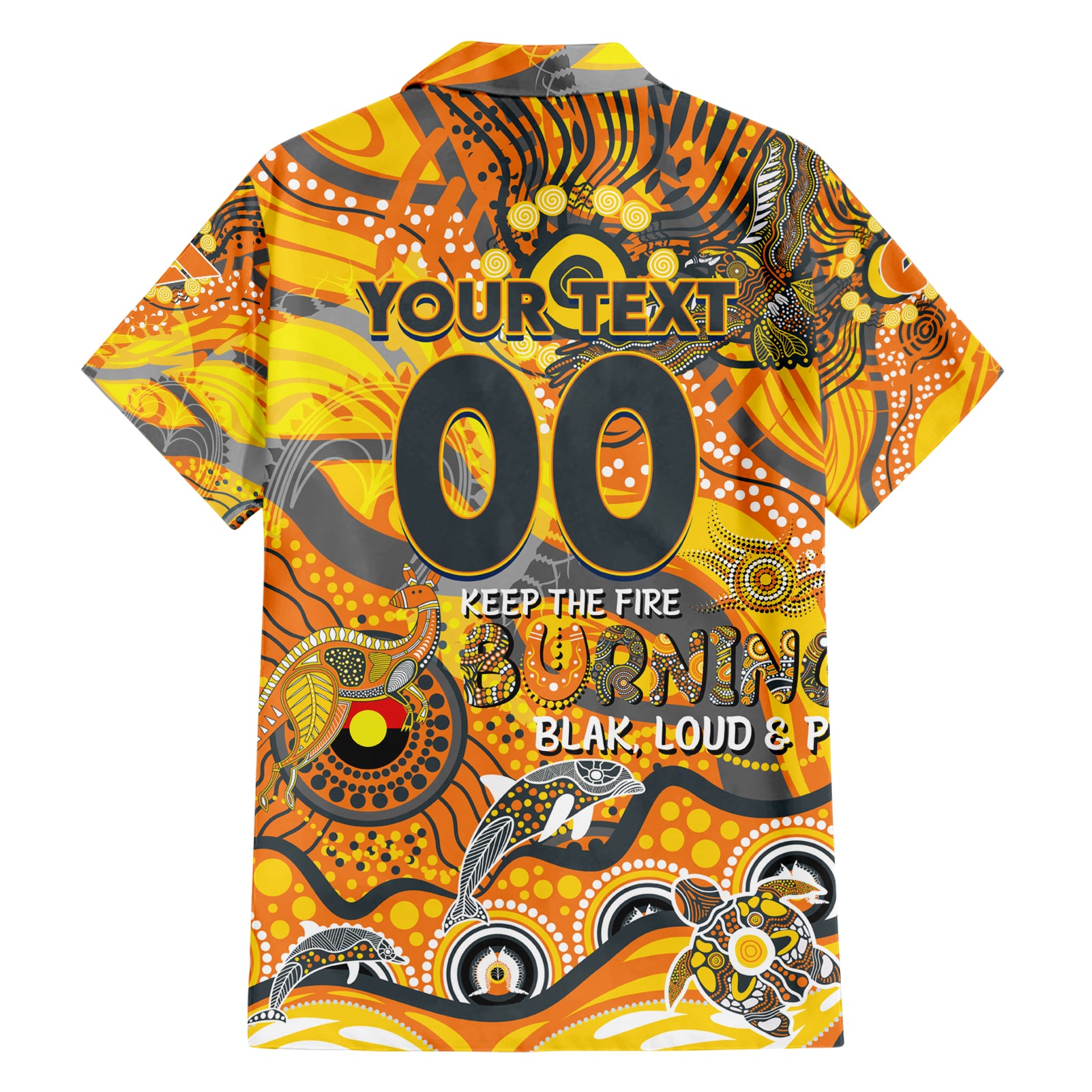 Custom NAIDOC Week 2024 Giants Hawaiian Shirt Aboriginal Animals Keep The Fire Burning - Vibe Hoodie Shop