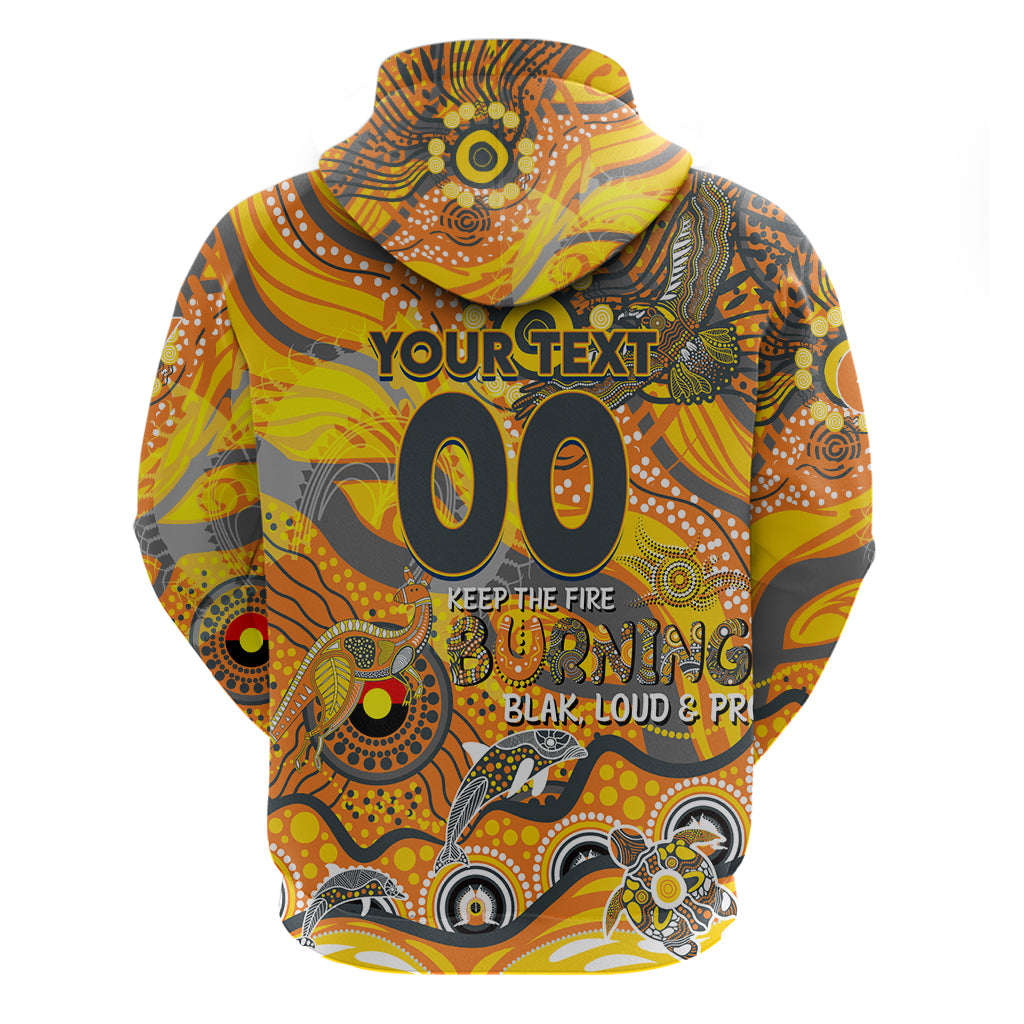 Custom NAIDOC Week 2024 Giants Hoodie Aboriginal Animals Keep The Fire Burning - Vibe Hoodie Shop