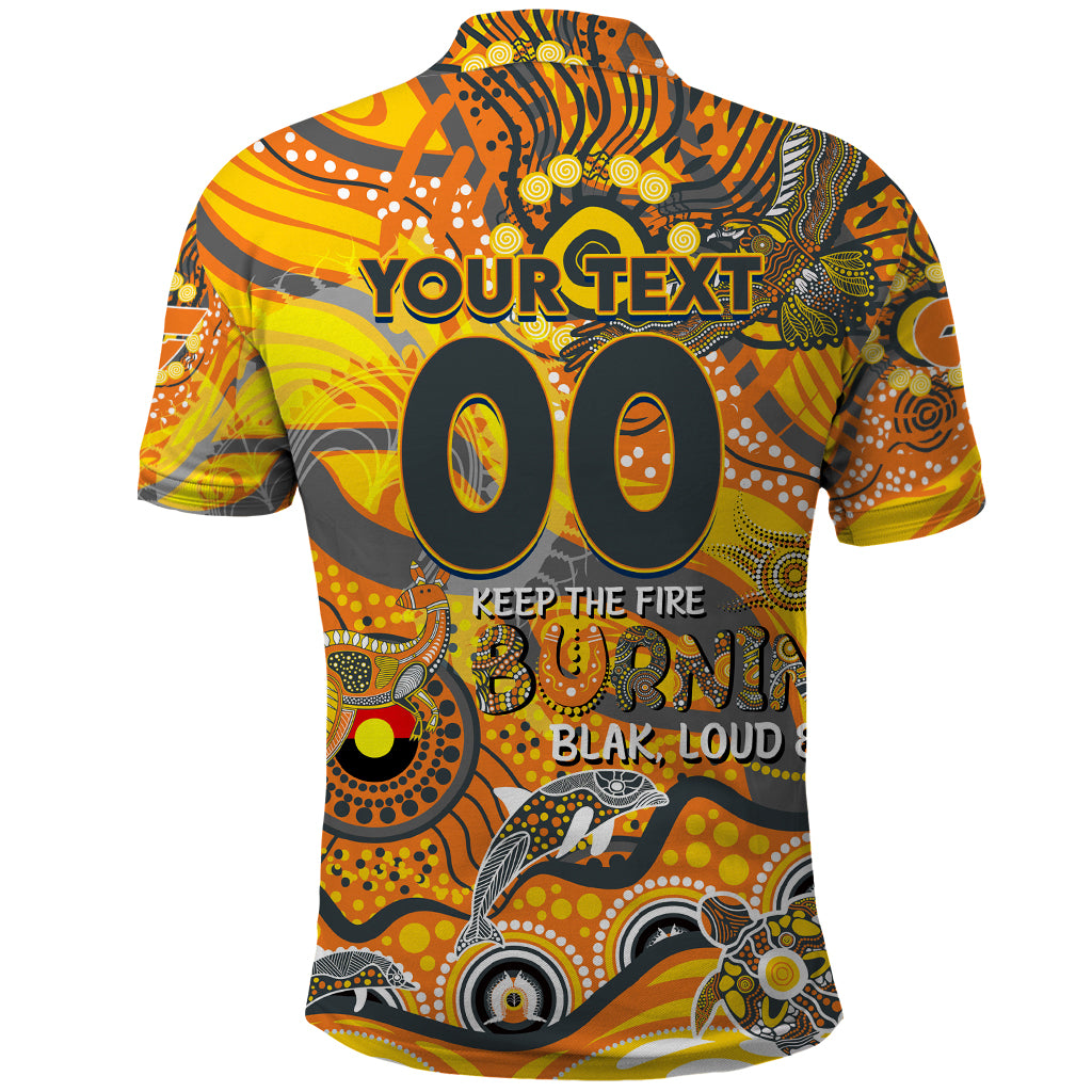 Custom NAIDOC Week 2024 Giants Polo Shirt Aboriginal Animals Keep The Fire Burning - Vibe Hoodie Shop