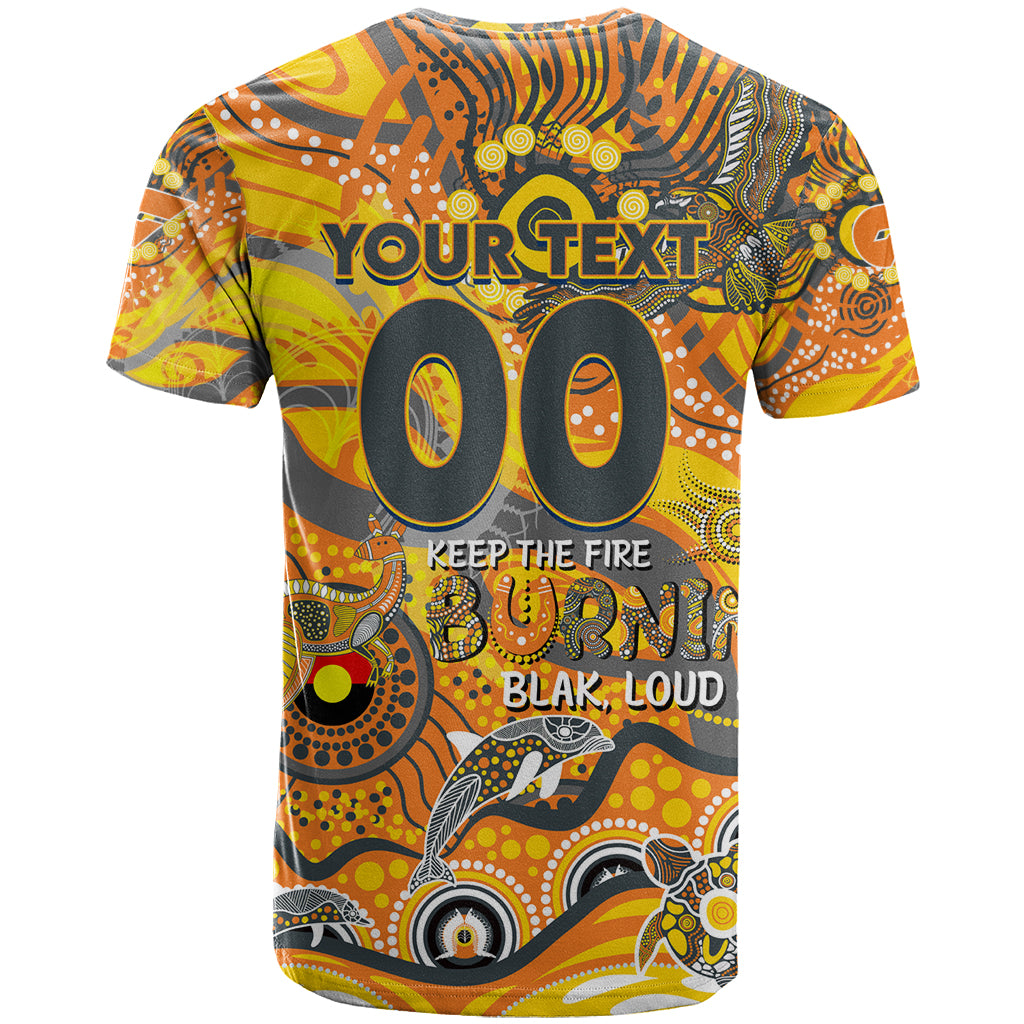 Custom NAIDOC Week 2024 Giants T Shirt Aboriginal Animals Keep The Fire Burning - Vibe Hoodie Shop