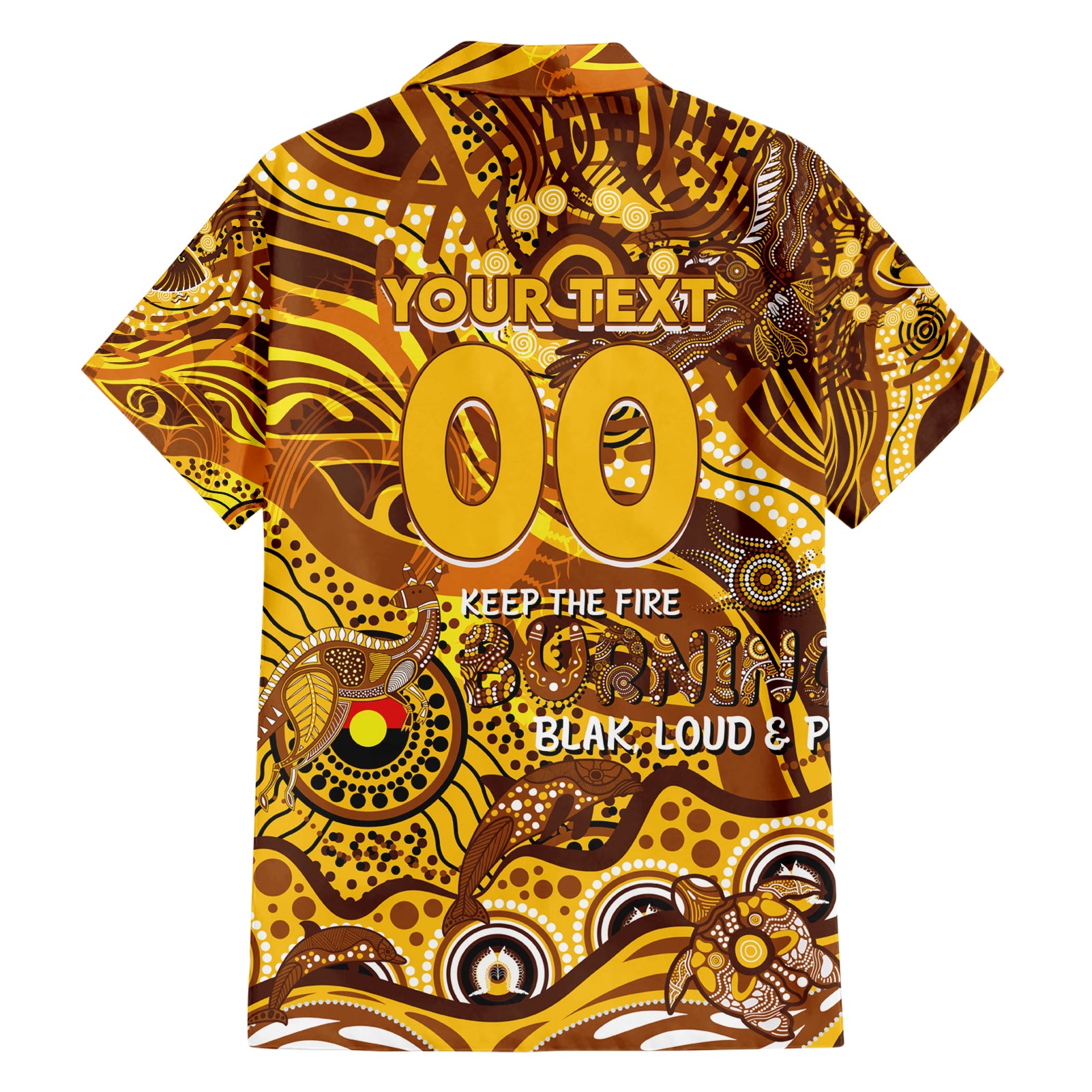 Custom NAIDOC Week 2024 Hawks Hawaiian Shirt Aboriginal Animals Keep The Fire Burning - Vibe Hoodie Shop