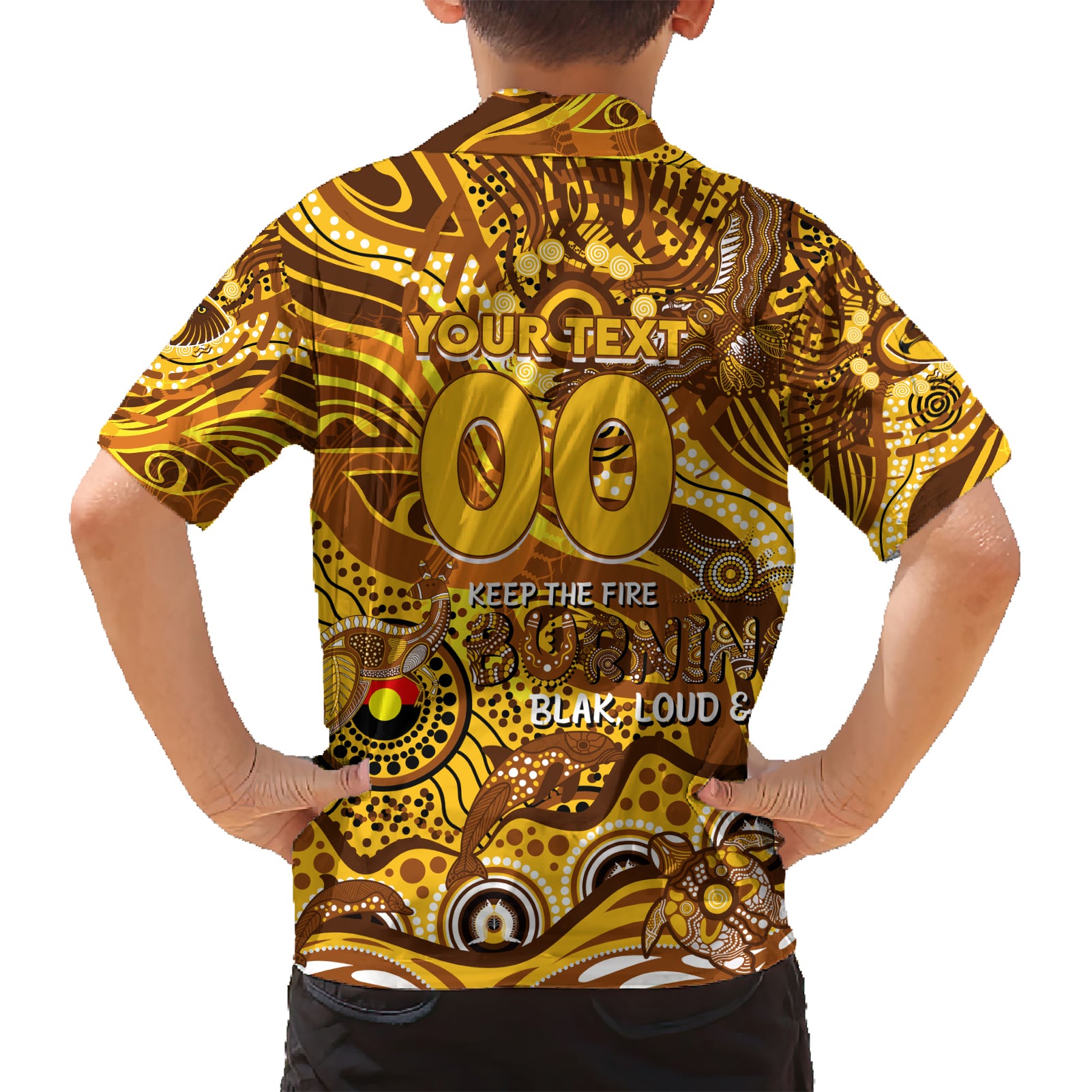 Custom NAIDOC Week 2024 Hawks Hawaiian Shirt Aboriginal Animals Keep The Fire Burning - Vibe Hoodie Shop