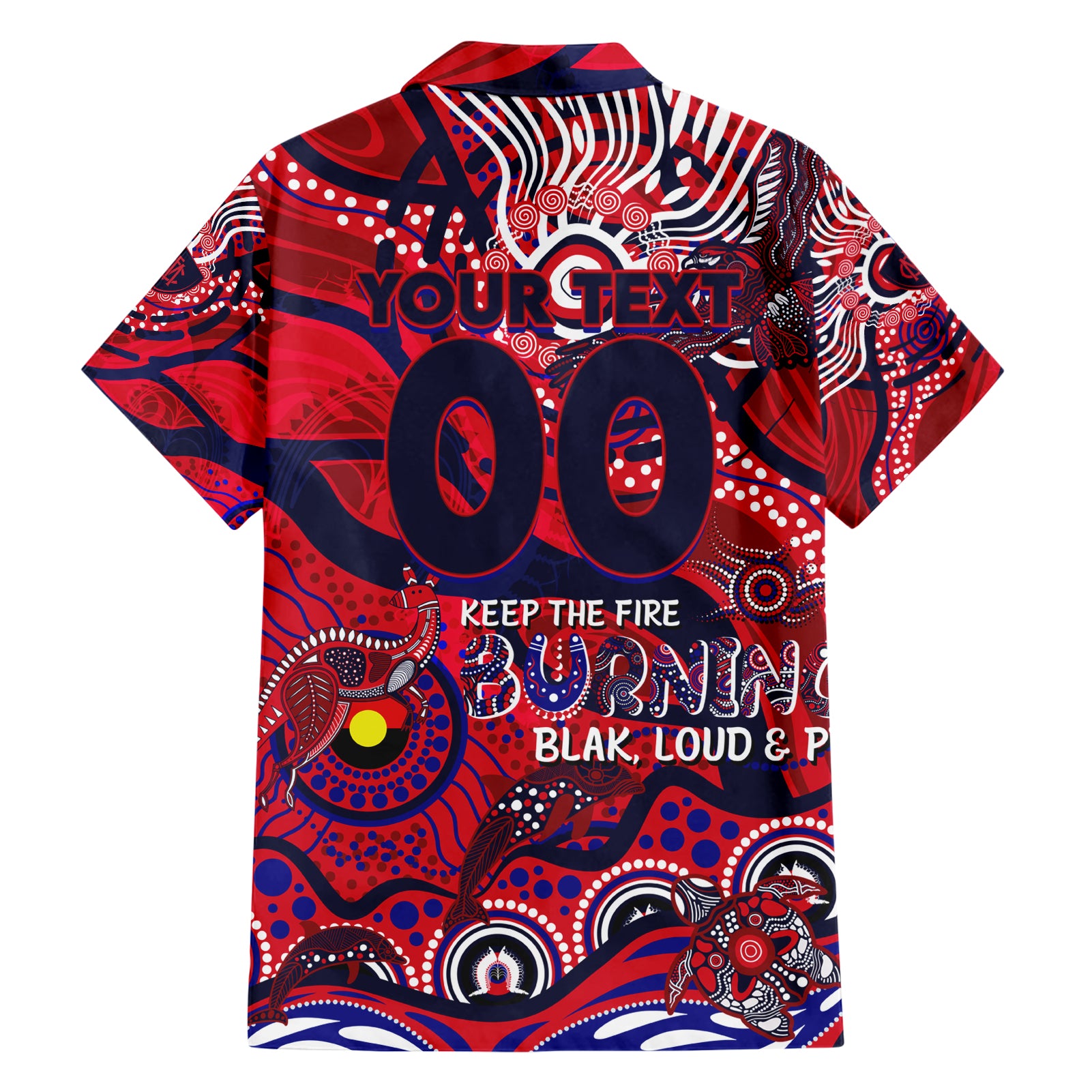 Custom NAIDOC Week 2024 Demons Hawaiian Shirt Aboriginal Animals Keep The Fire Burning - Vibe Hoodie Shop