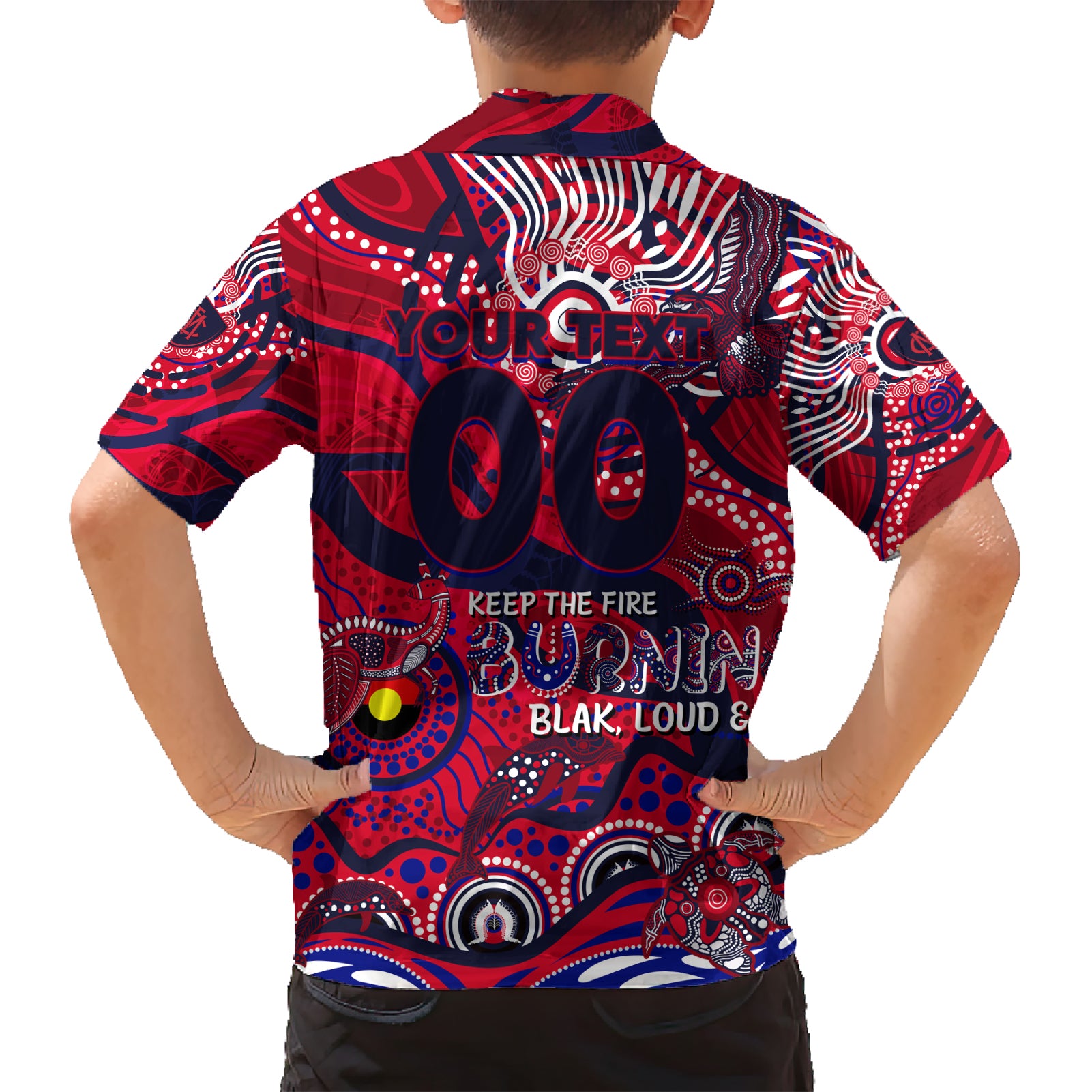 Custom NAIDOC Week 2024 Demons Hawaiian Shirt Aboriginal Animals Keep The Fire Burning - Vibe Hoodie Shop