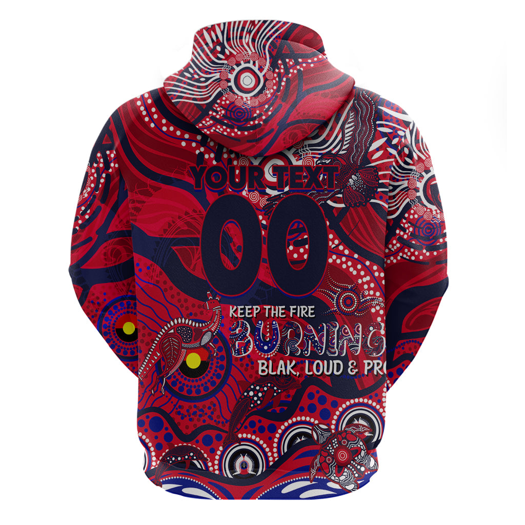 Custom NAIDOC Week 2024 Demons Hoodie Aboriginal Animals Keep The Fire Burning - Vibe Hoodie Shop