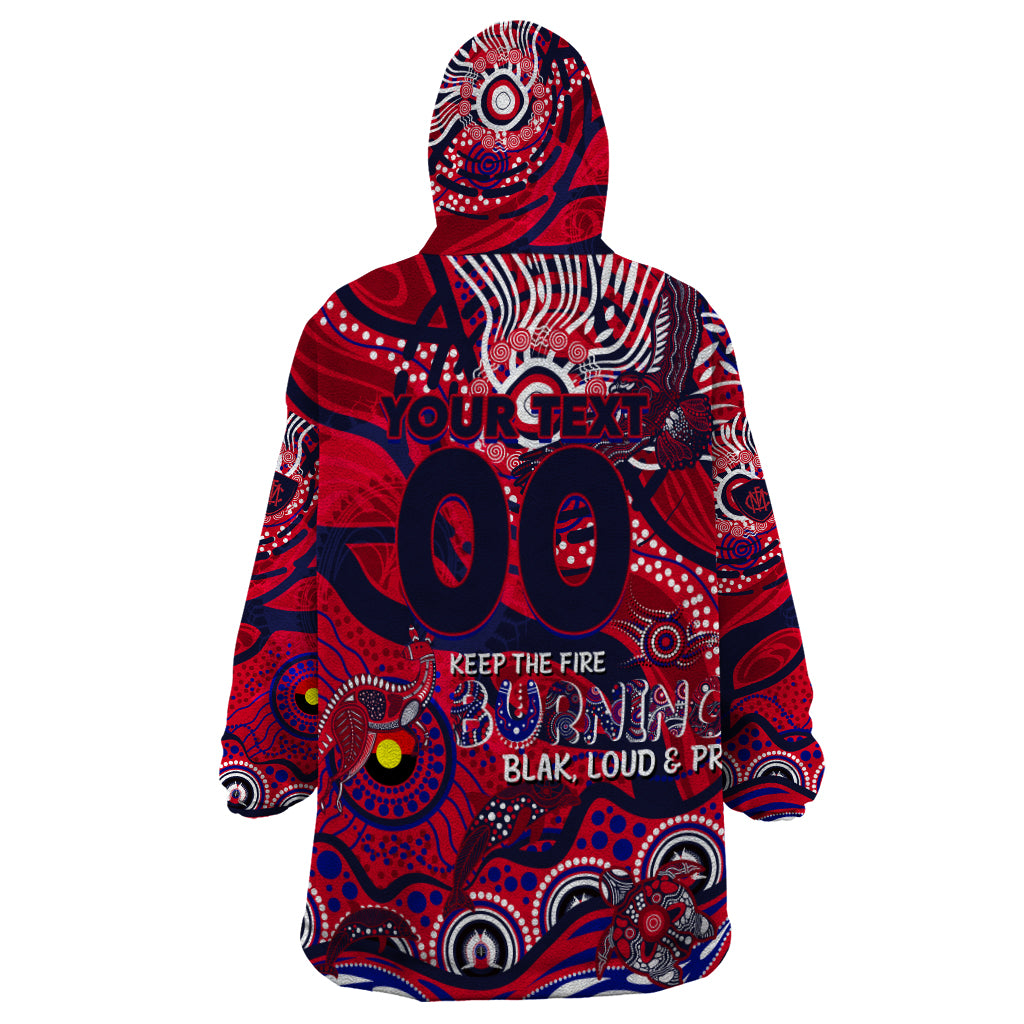 Custom NAIDOC Week 2024 Demons Wearable Blanket Hoodie Aboriginal Animals Keep The Fire Burning - Vibe Hoodie Shop