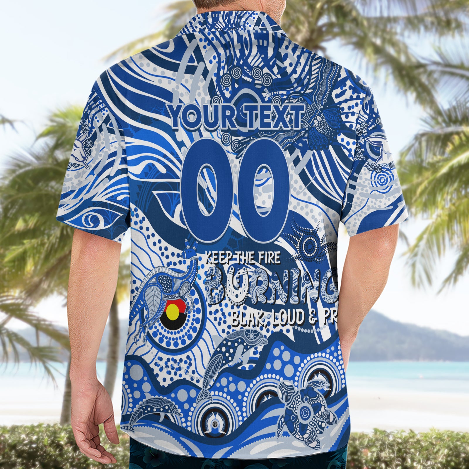 Custom NAIDOC Week 2024 Kangaroos Hawaiian Shirt Aboriginal Animals Keep The Fire Burning - Vibe Hoodie Shop