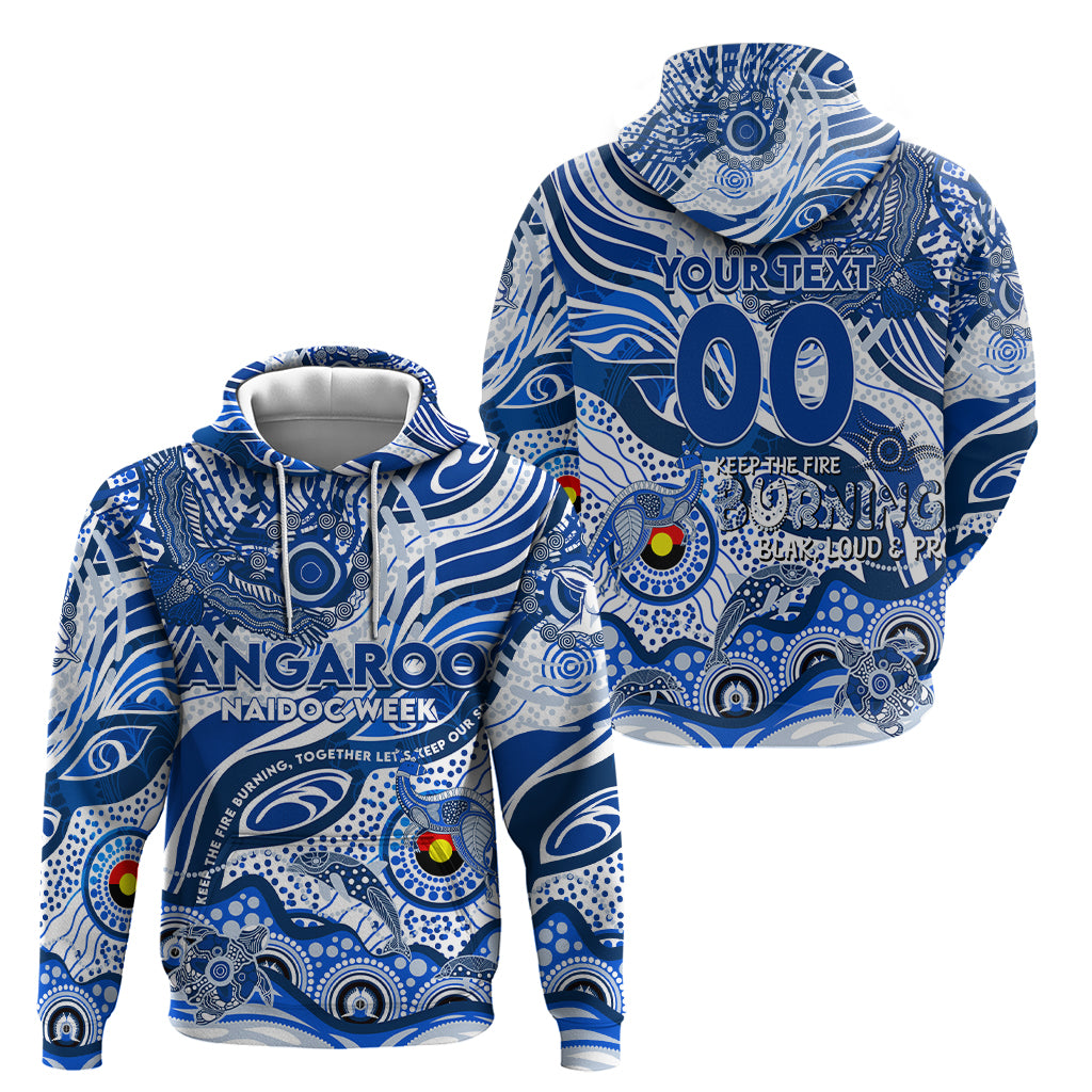 Custom NAIDOC Week 2024 Kangaroos Hoodie Aboriginal Animals Keep The Fire Burning - Vibe Hoodie Shop