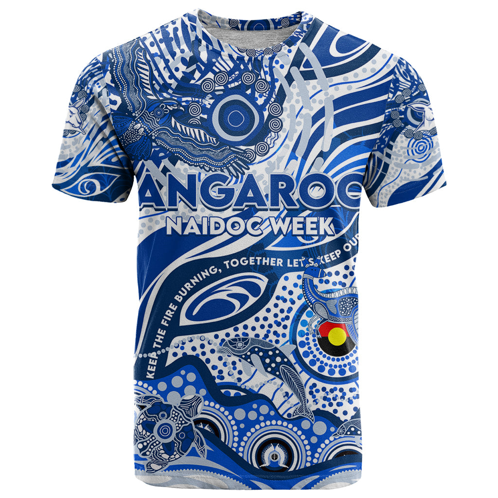 Custom NAIDOC Week 2024 Kangaroos T Shirt Aboriginal Animals Keep The Fire Burning - Vibe Hoodie Shop