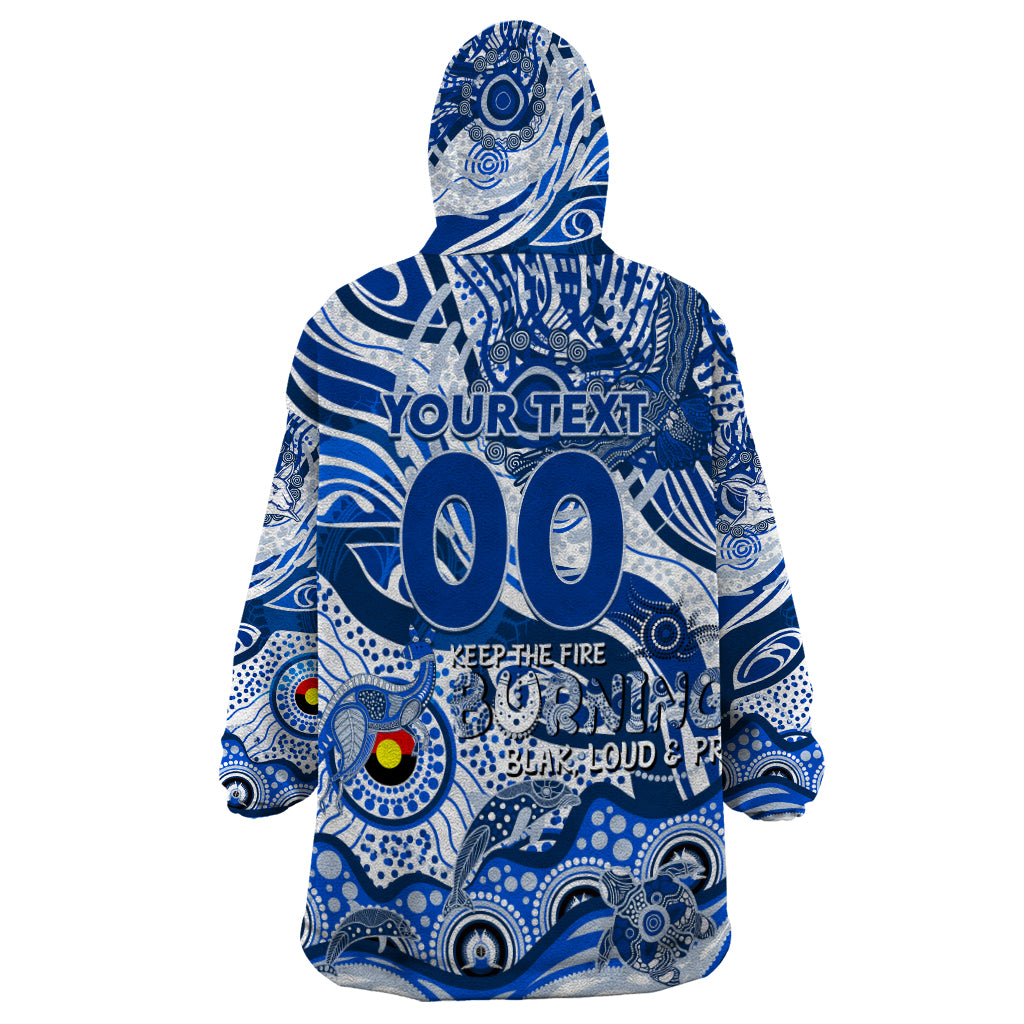 Custom NAIDOC Week 2024 Kangaroos Wearable Blanket Hoodie Aboriginal Animals Keep The Fire Burning - Vibe Hoodie Shop