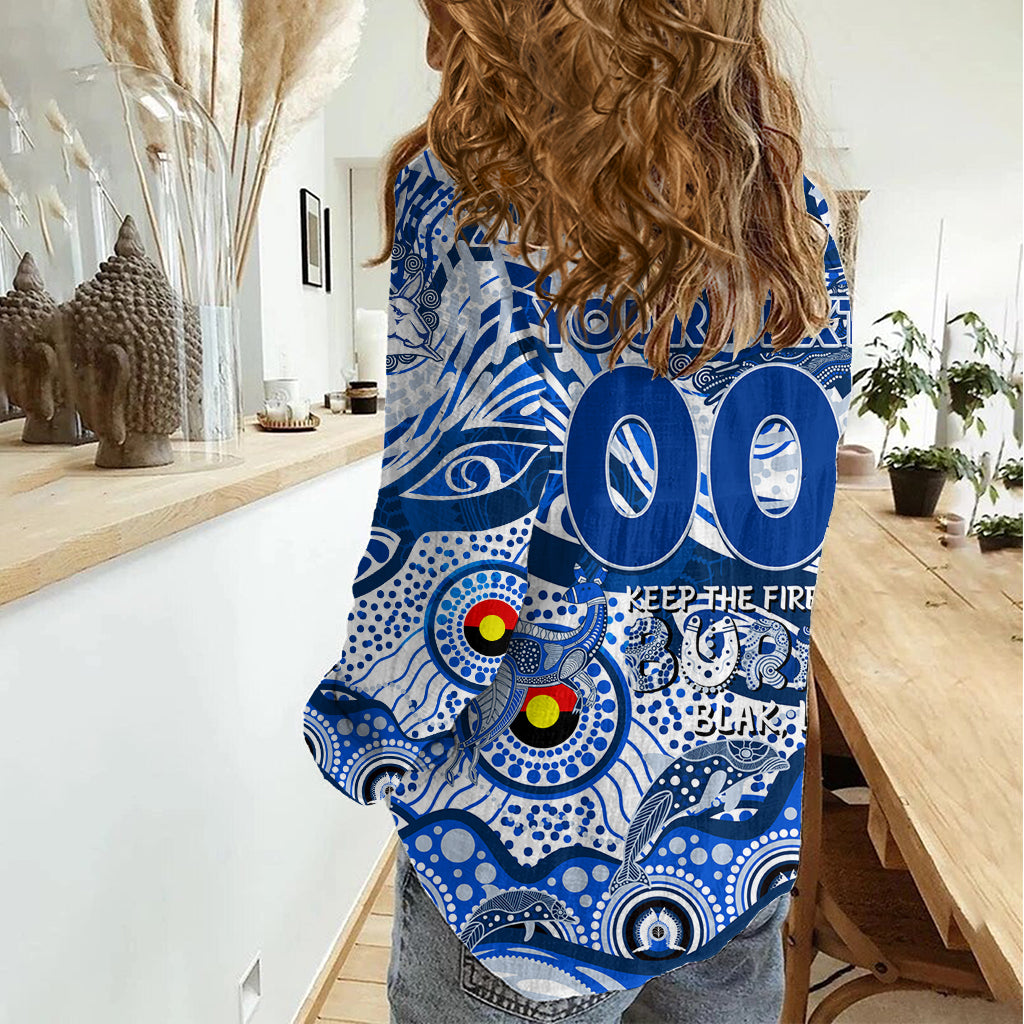 Custom NAIDOC Week 2024 Kangaroos Women Casual Shirt Aboriginal Animals Keep The Fire Burning - Vibe Hoodie Shop