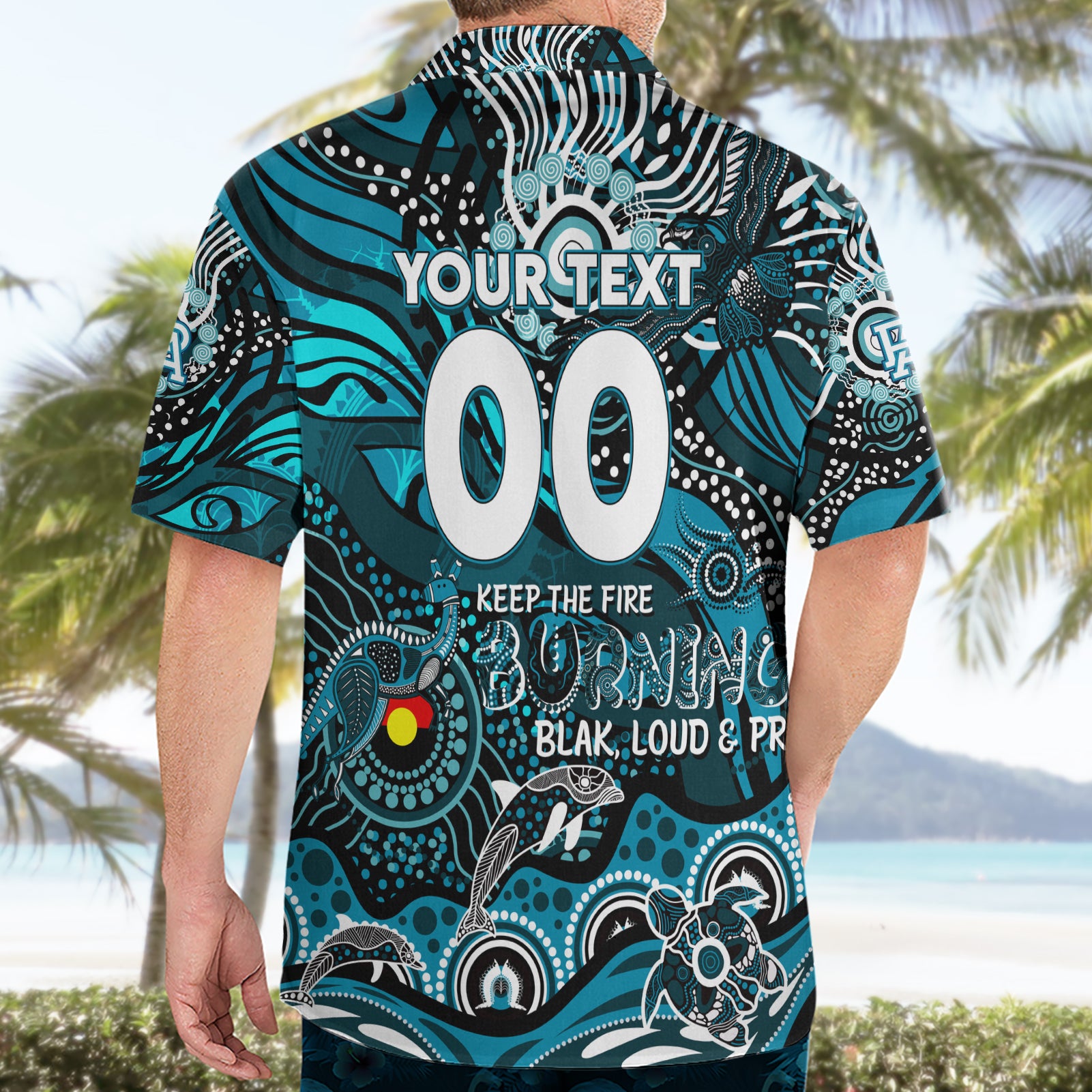 Custom NAIDOC Week 2024 Power Hawaiian Shirt Aboriginal Animals Keep The Fire Burning - Vibe Hoodie Shop