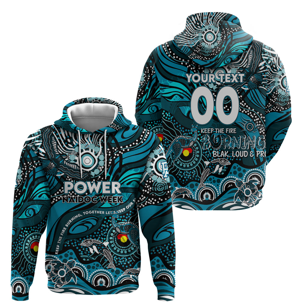 Custom NAIDOC Week 2024 Power Hoodie Aboriginal Animals Keep The Fire Burning - Vibe Hoodie Shop