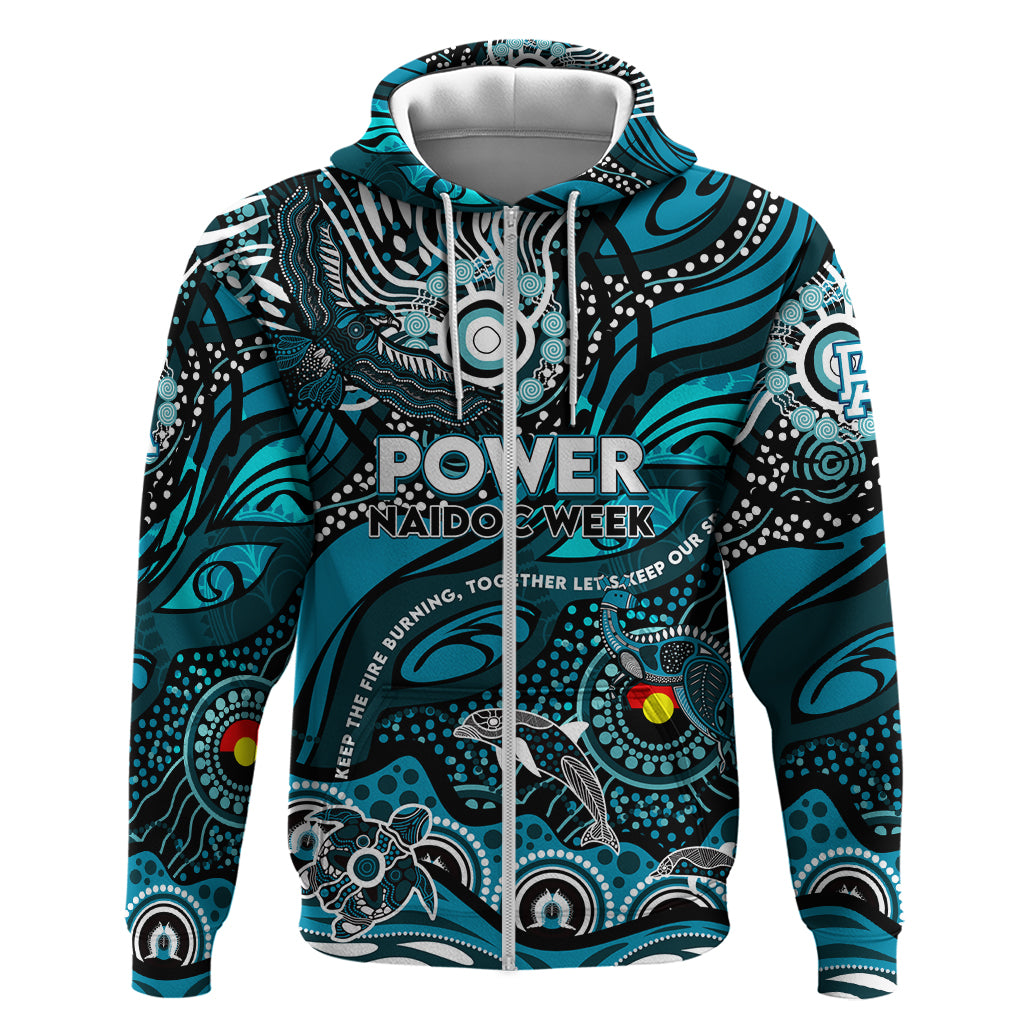 Custom NAIDOC Week 2024 Power Hoodie Aboriginal Animals Keep The Fire Burning - Vibe Hoodie Shop
