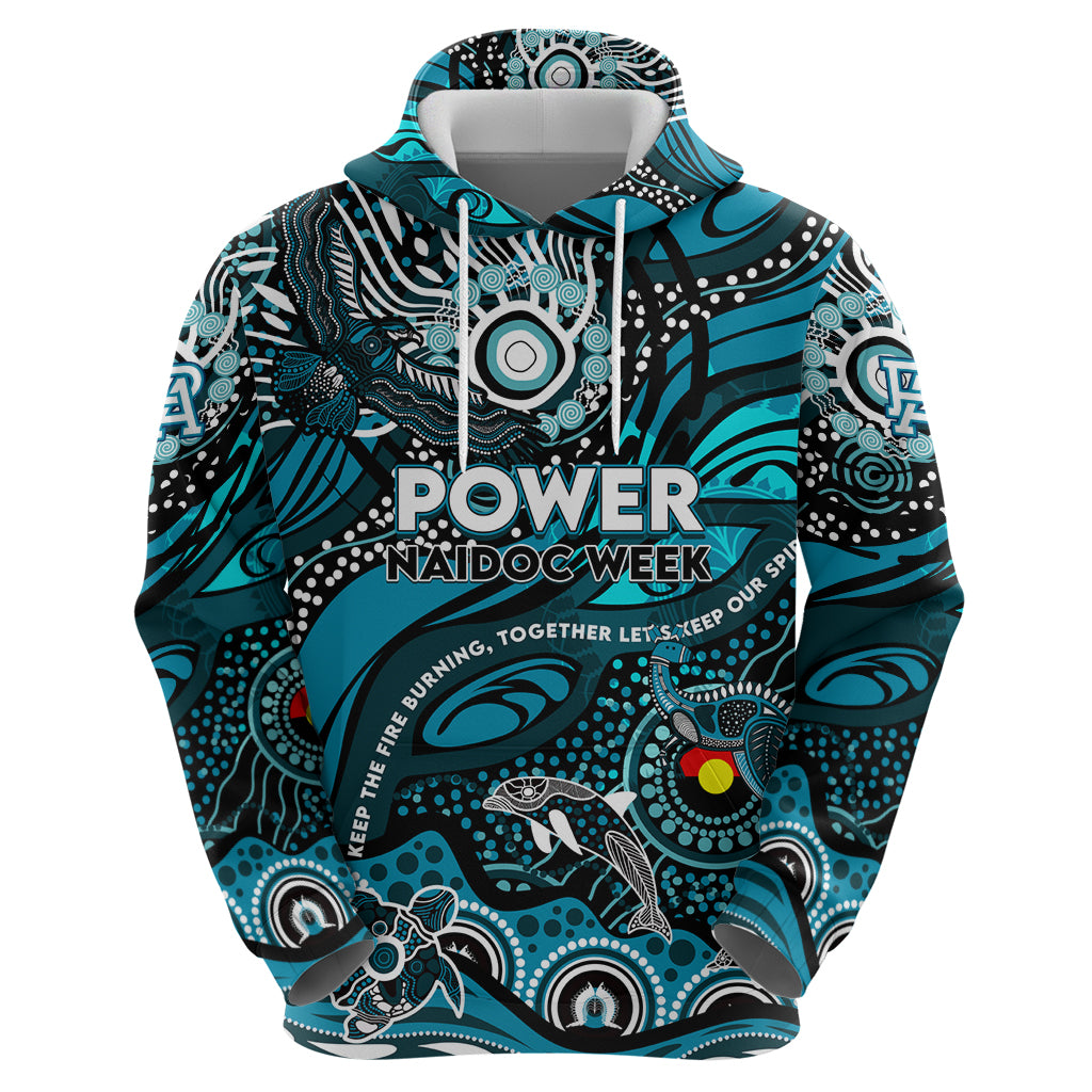Custom NAIDOC Week 2024 Power Hoodie Aboriginal Animals Keep The Fire Burning - Vibe Hoodie Shop