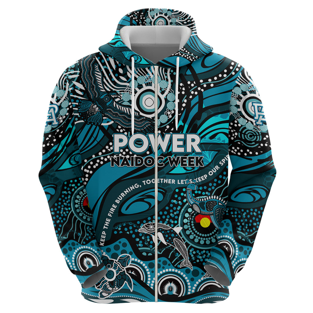 Custom NAIDOC Week 2024 Power Hoodie Aboriginal Animals Keep The Fire Burning - Vibe Hoodie Shop