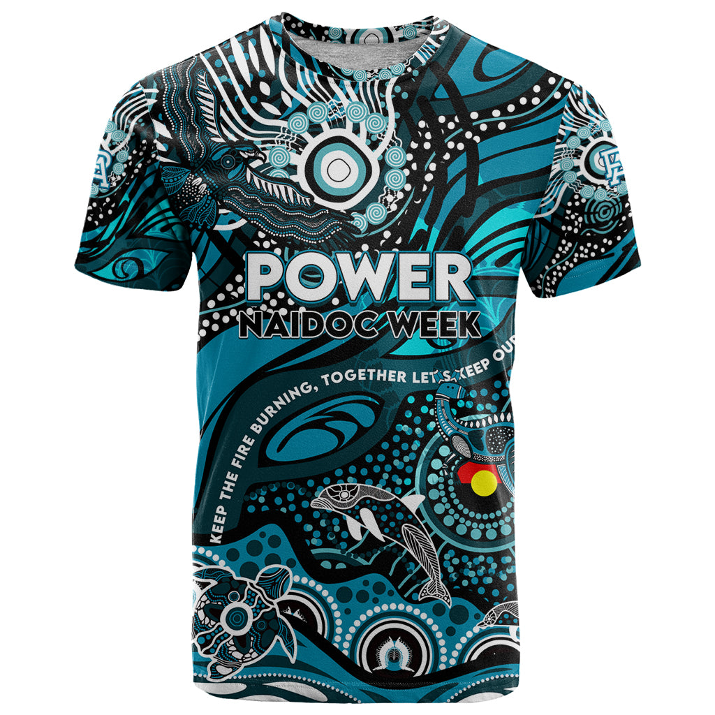 Custom NAIDOC Week 2024 Power T Shirt Aboriginal Animals Keep The Fire Burning - Vibe Hoodie Shop