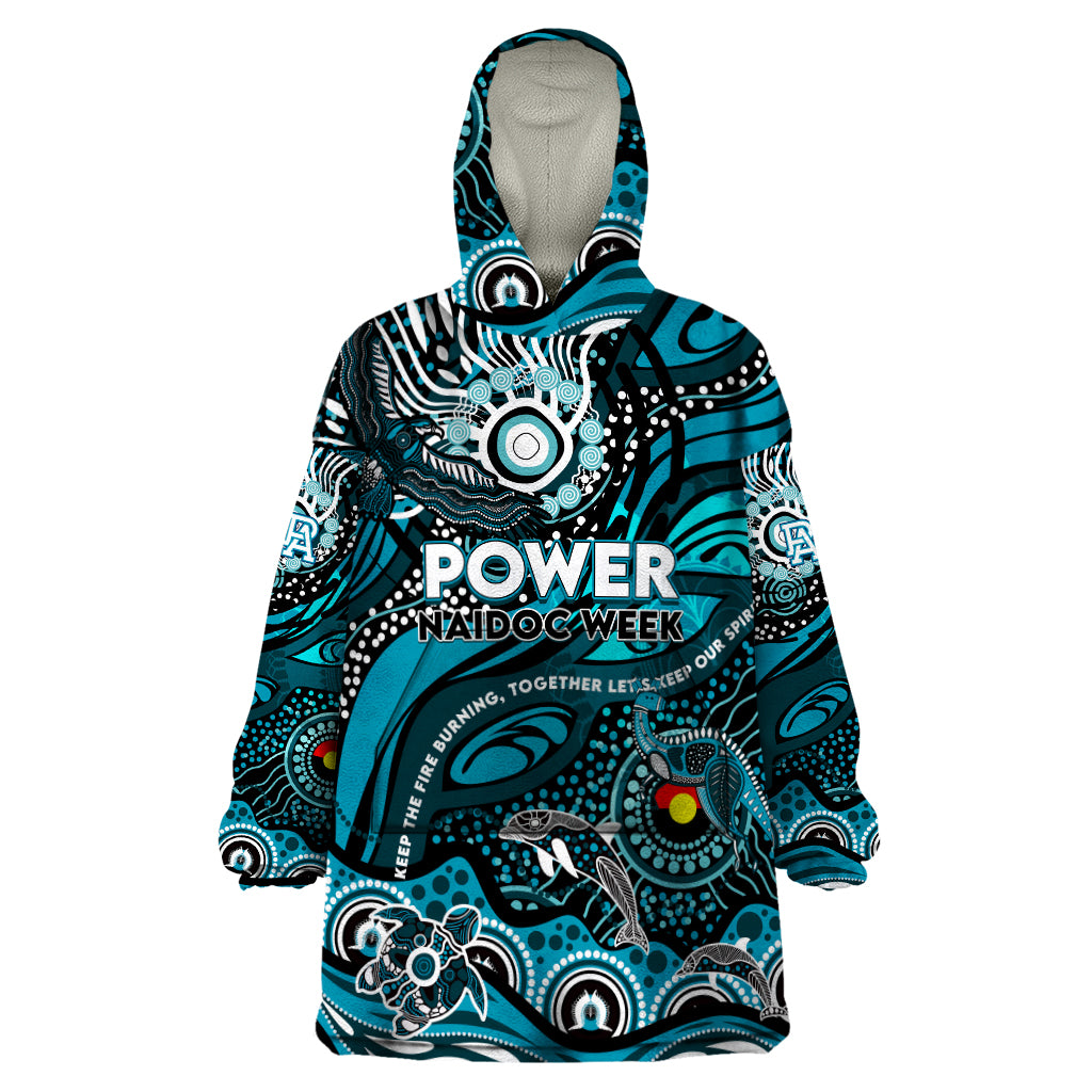 Custom NAIDOC Week 2024 Power Wearable Blanket Hoodie Aboriginal Animals Keep The Fire Burning - Vibe Hoodie Shop