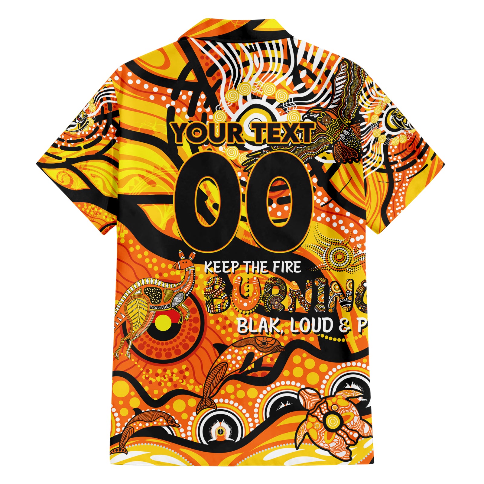 Custom NAIDOC Week 2024 Tiger Hawaiian Shirt Aboriginal Animals Keep The Fire Burning - Vibe Hoodie Shop