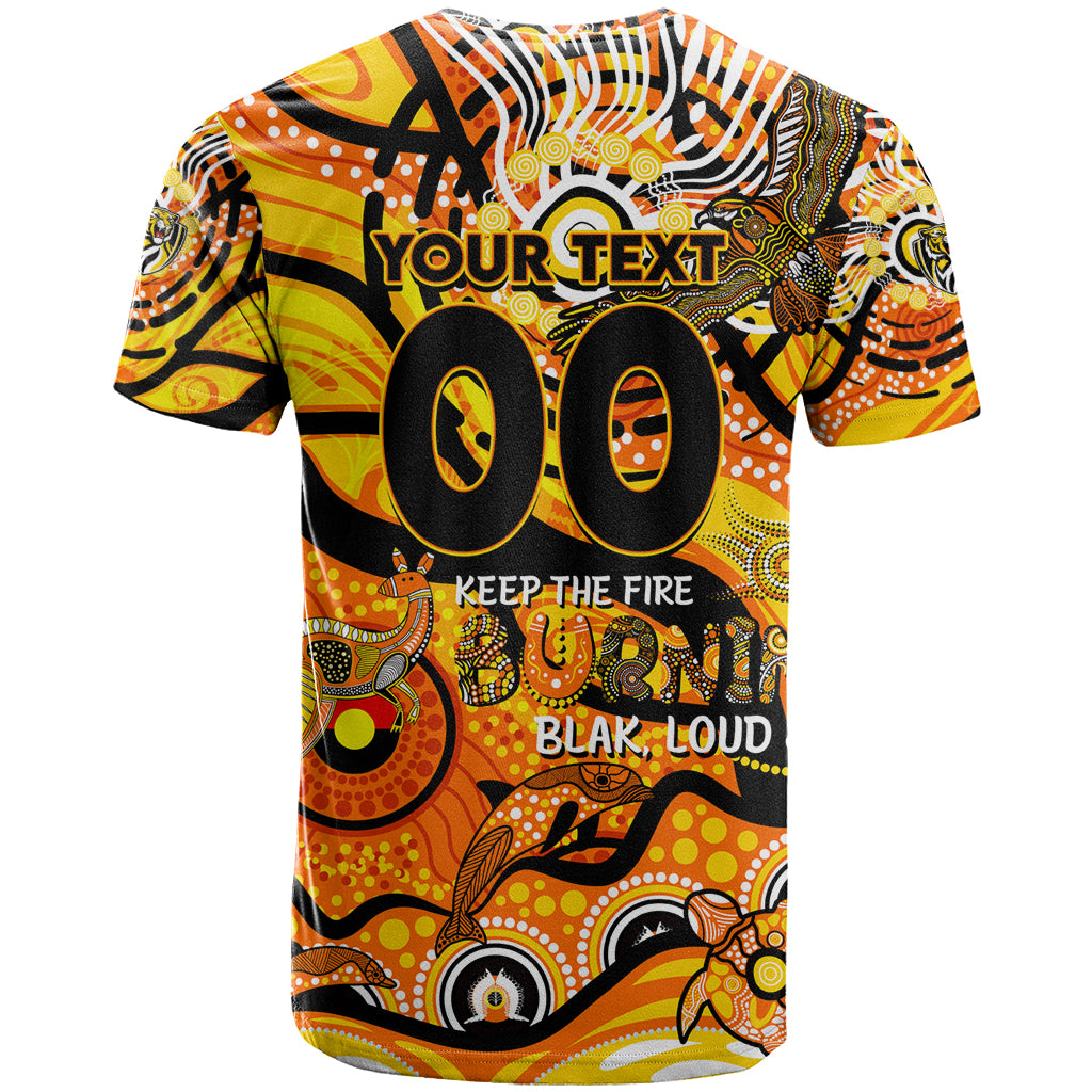 Custom NAIDOC Week 2024 Tiger T Shirt Aboriginal Animals Keep The Fire Burning - Vibe Hoodie Shop