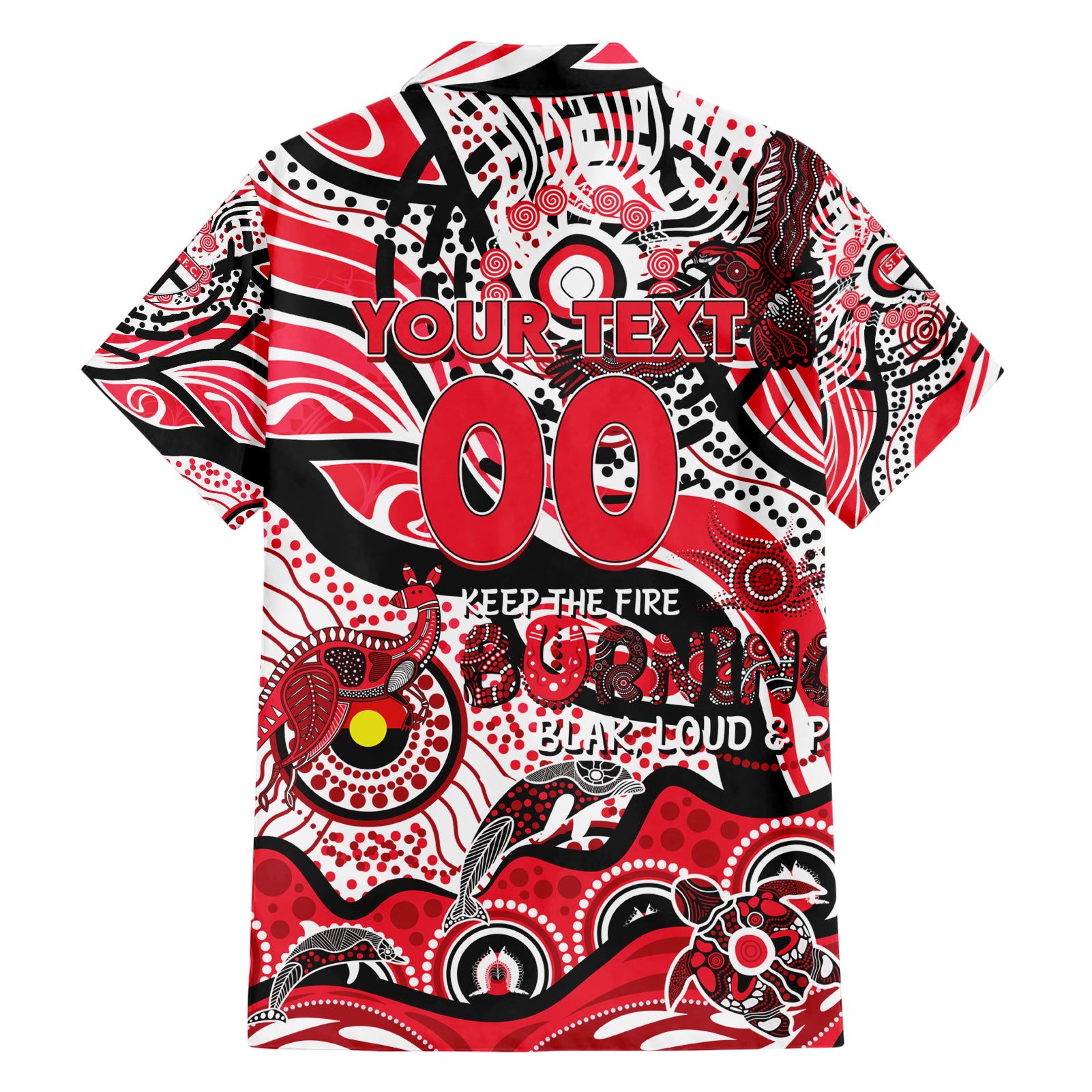 Custom NAIDOC Week 2024 Saints Hawaiian Shirt Aboriginal Animals Keep The Fire Burning - Vibe Hoodie Shop