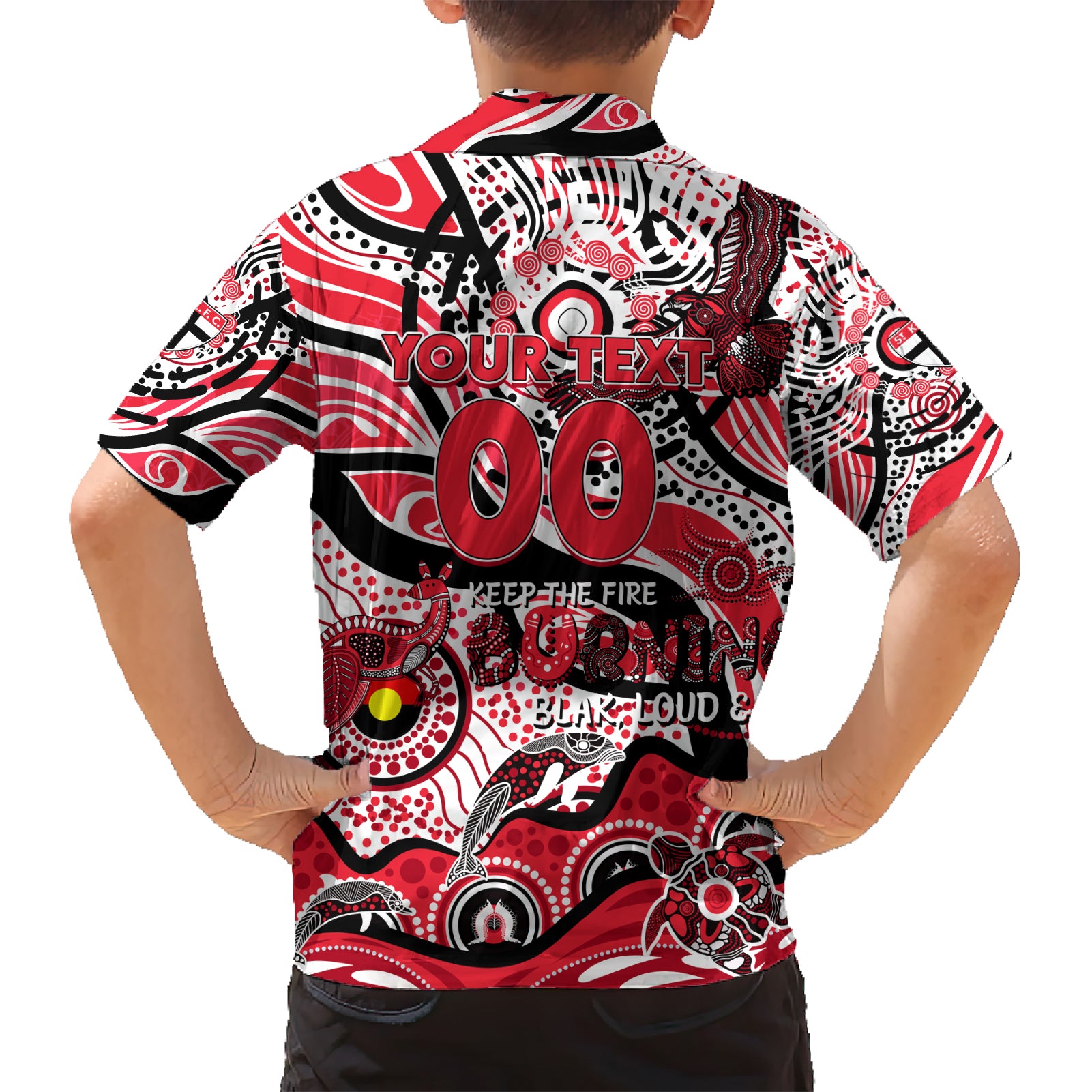 Custom NAIDOC Week 2024 Saints Hawaiian Shirt Aboriginal Animals Keep The Fire Burning - Vibe Hoodie Shop