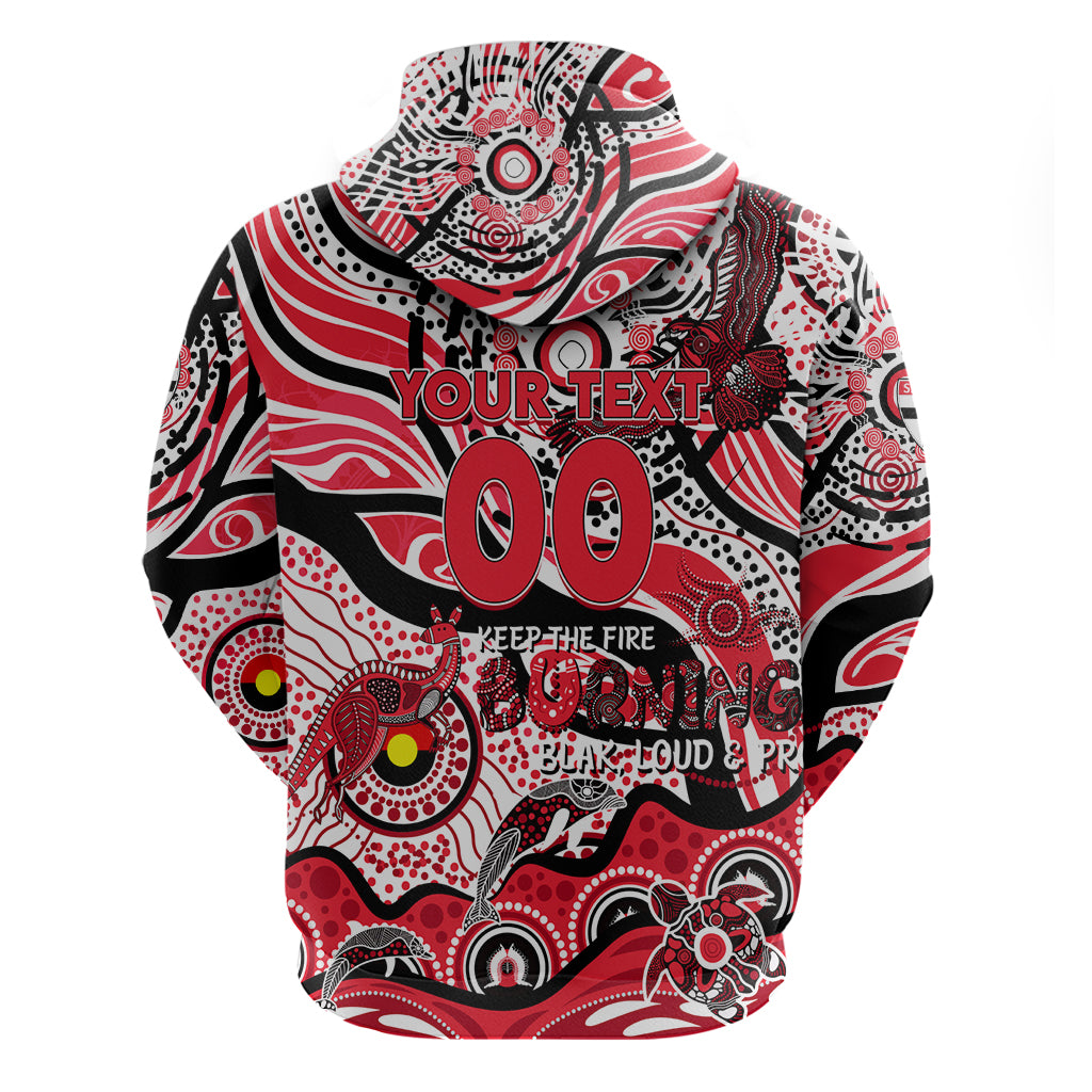 Custom NAIDOC Week 2024 Saints Hoodie Aboriginal Animals Keep The Fire Burning - Vibe Hoodie Shop