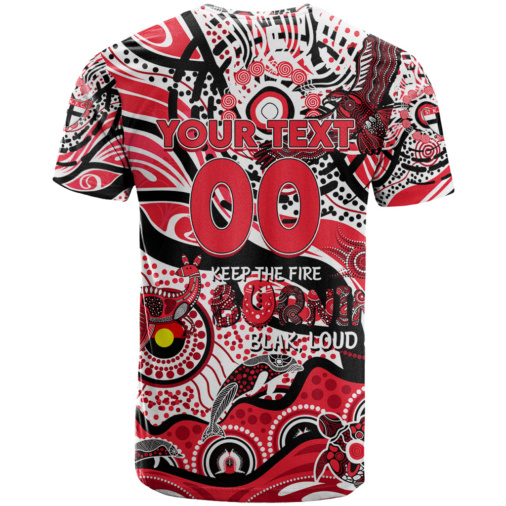 Custom NAIDOC Week 2024 Saints T Shirt Aboriginal Animals Keep The Fire Burning - Vibe Hoodie Shop