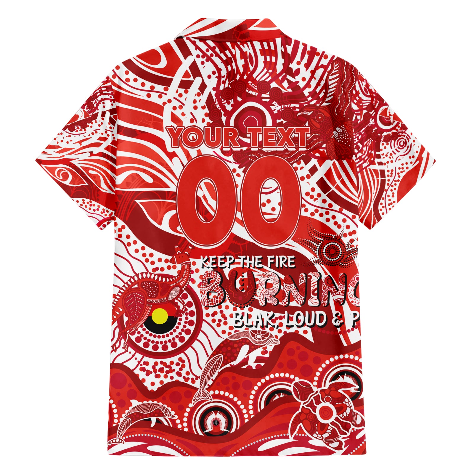 Custom NAIDOC Week 2024 Swans Hawaiian Shirt Aboriginal Animals Keep The Fire Burning - Vibe Hoodie Shop