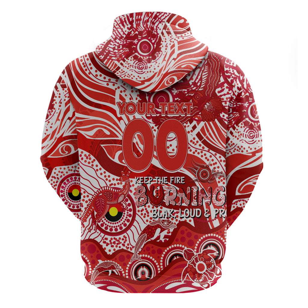 Custom NAIDOC Week 2024 Swans Hoodie Aboriginal Animals Keep The Fire Burning - Vibe Hoodie Shop