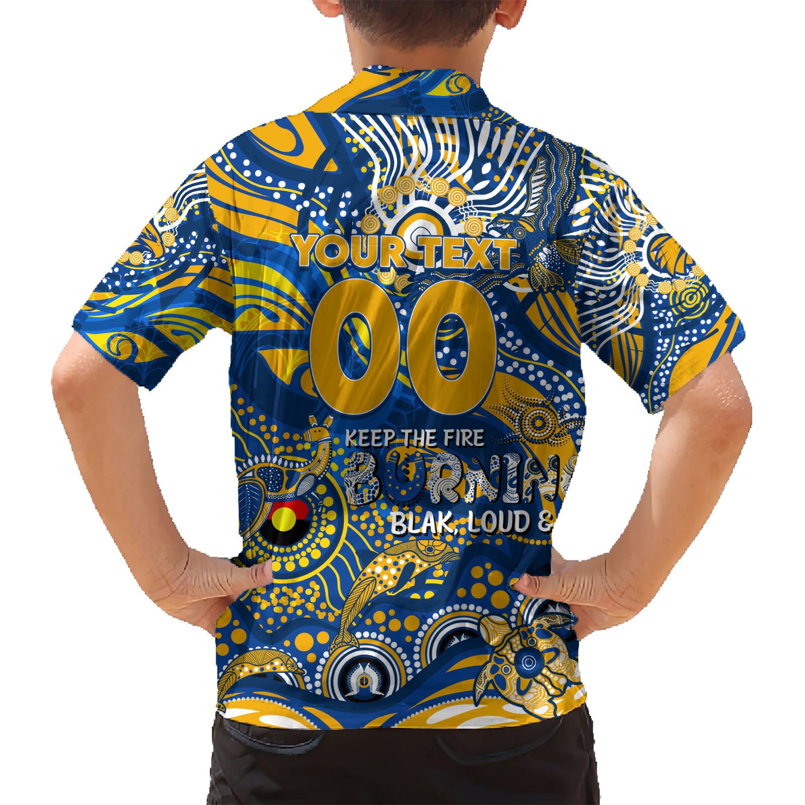 Custom NAIDOC Week 2024 Eagles Hawaiian Shirt Aboriginal Animals Keep The Fire Burning - Vibe Hoodie Shop